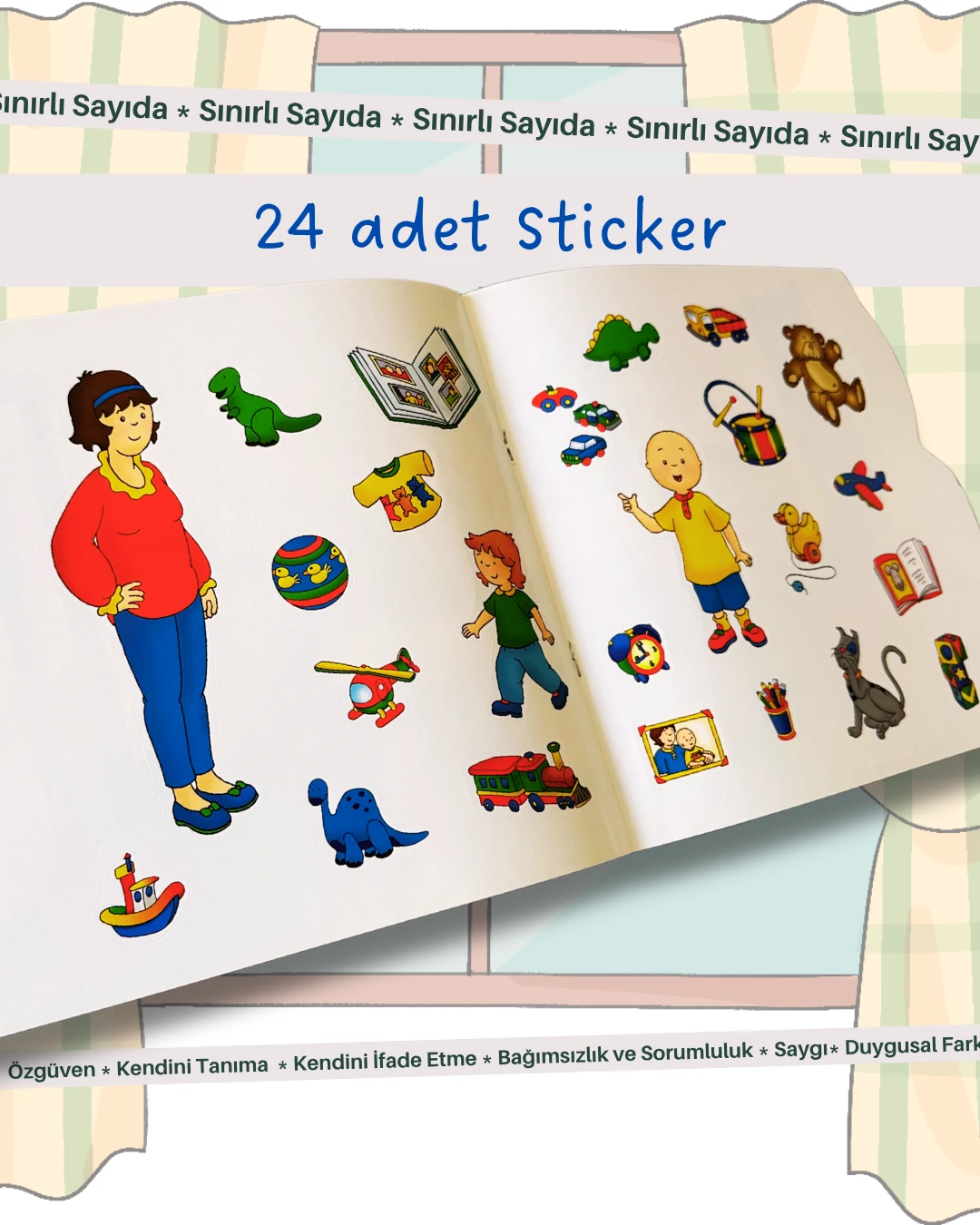 Caillou 3’lü Kitap Seti – Sahilde • Tişörtü • Piknikte