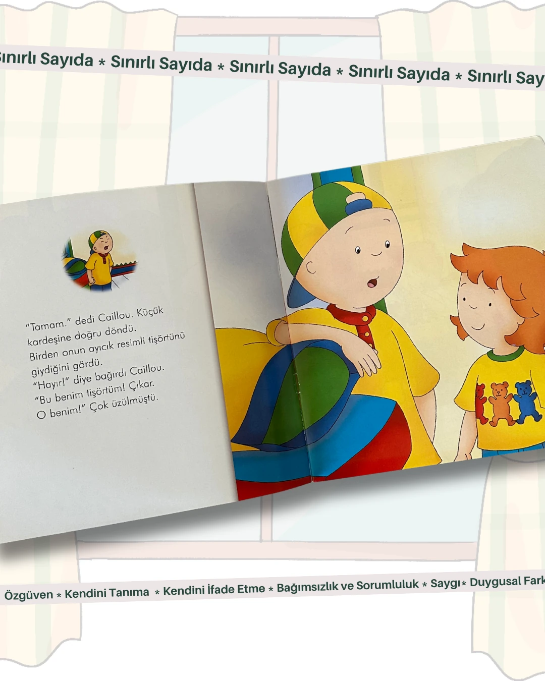 Caillou 3’lü Kitap Seti – Sahilde • Tişörtü • Piknikte