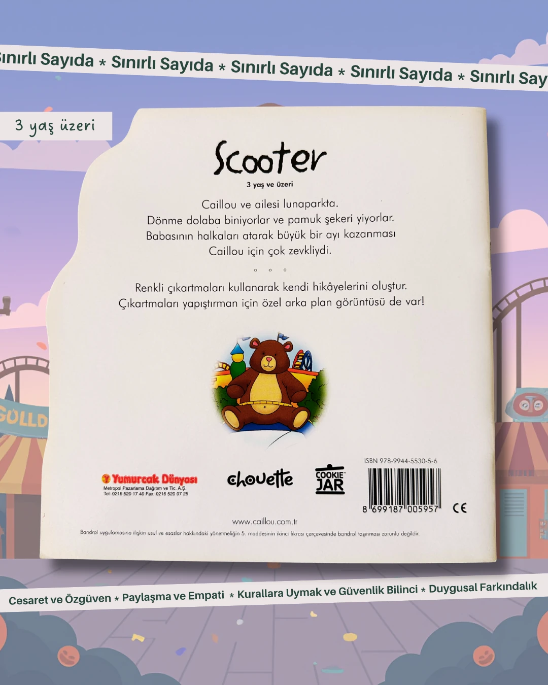 Caillou 3’lü Kitap Seti – Lunaparkta • Markette • Gizli Yer