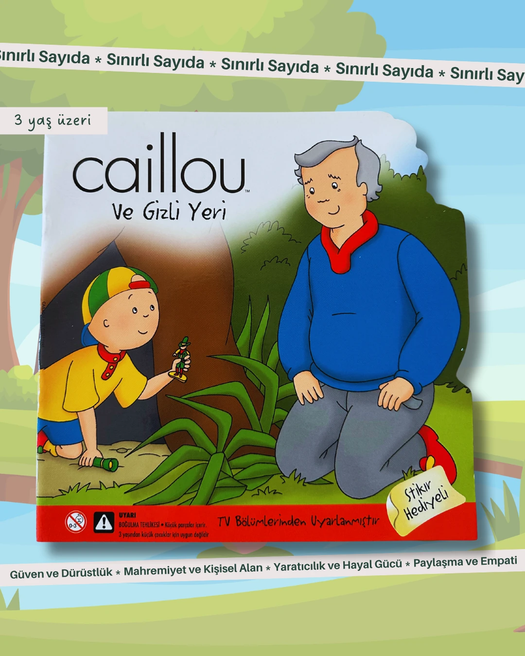 Caillou 3’lü Kitap Seti – Lunaparkta • Markette • Gizli Yer