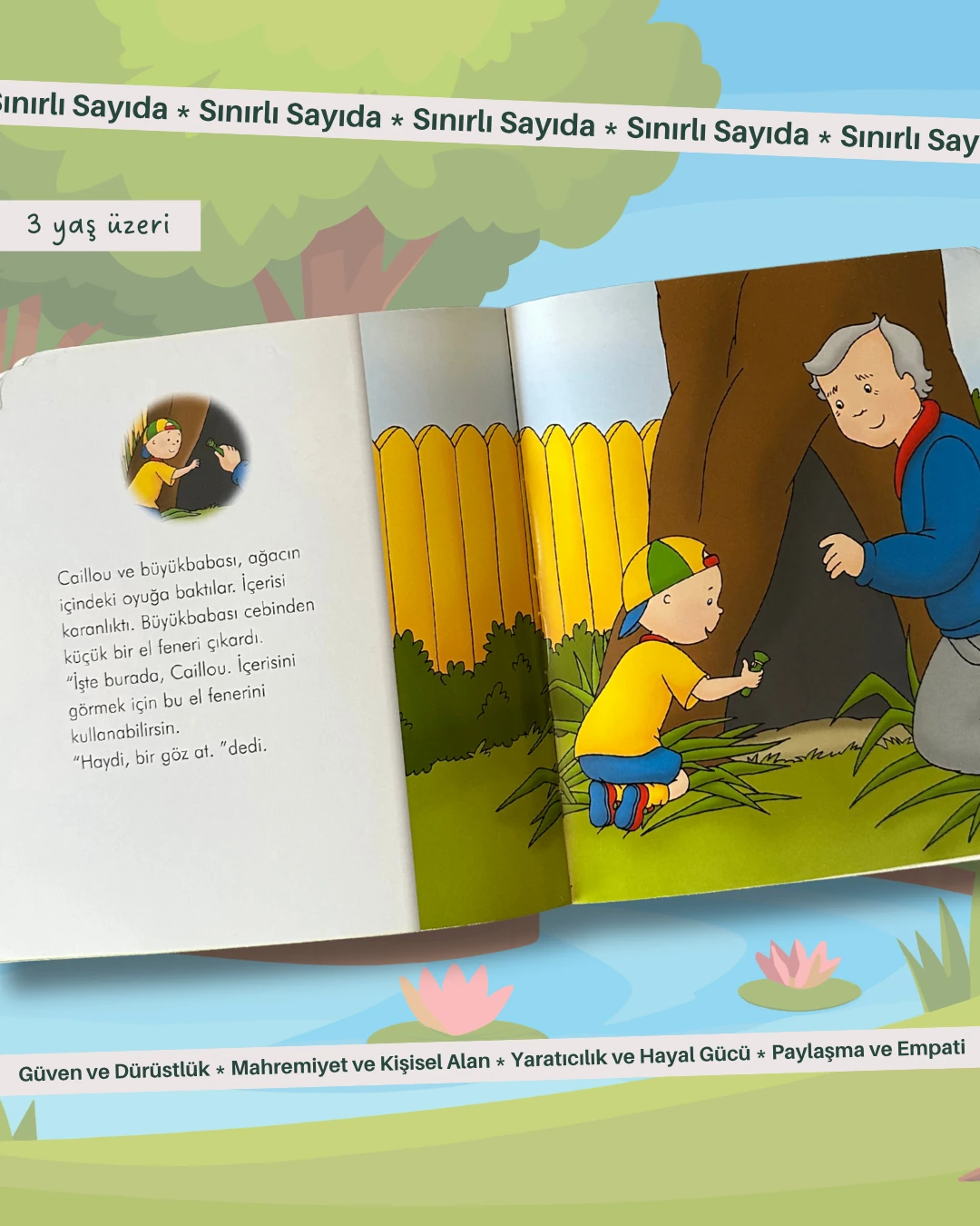 Caillou 3’lü Kitap Seti – Lunaparkta • Markette • Gizli Yer