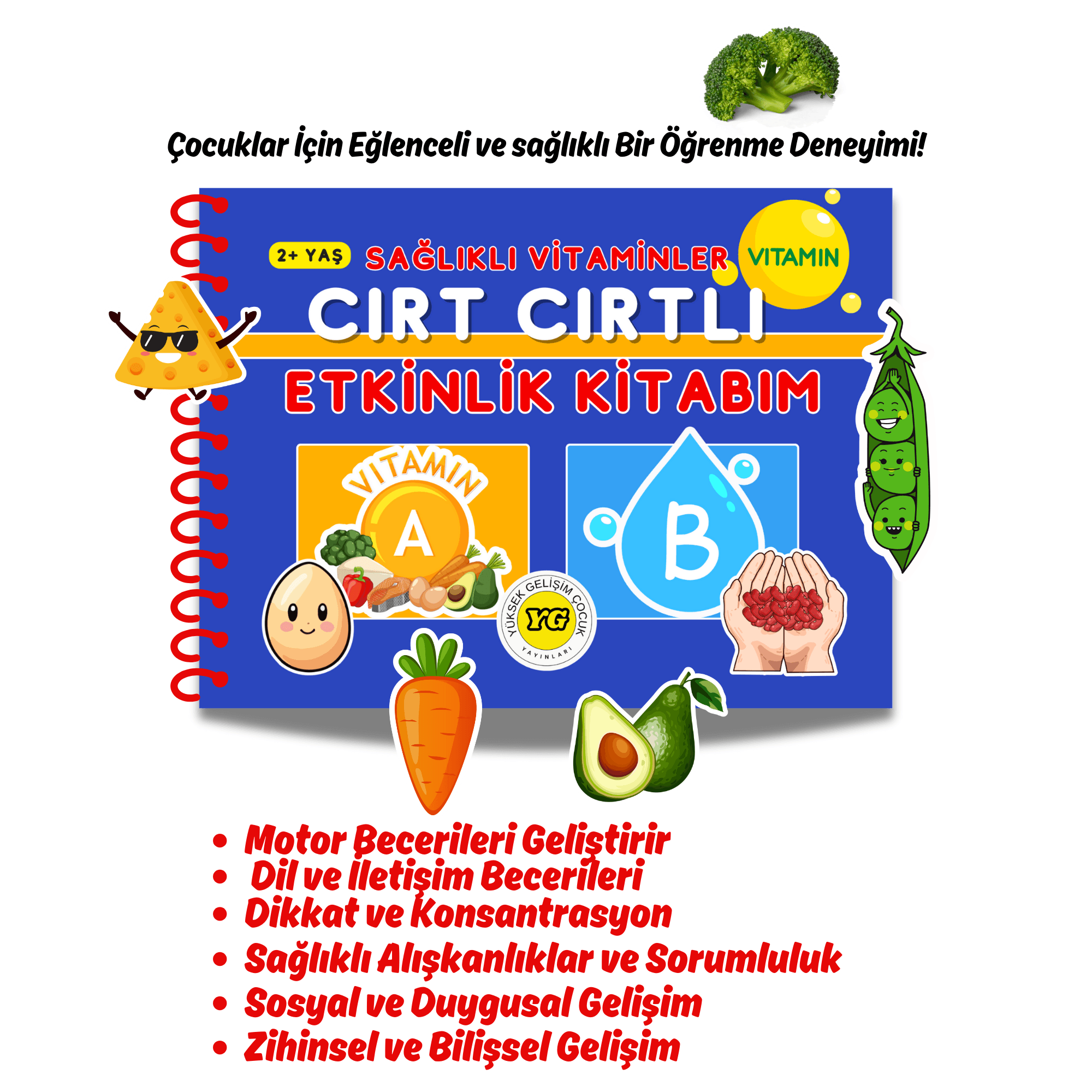 Sağlıklı Vitaminler Cırt Cırtlı Etkinlik Kitabım