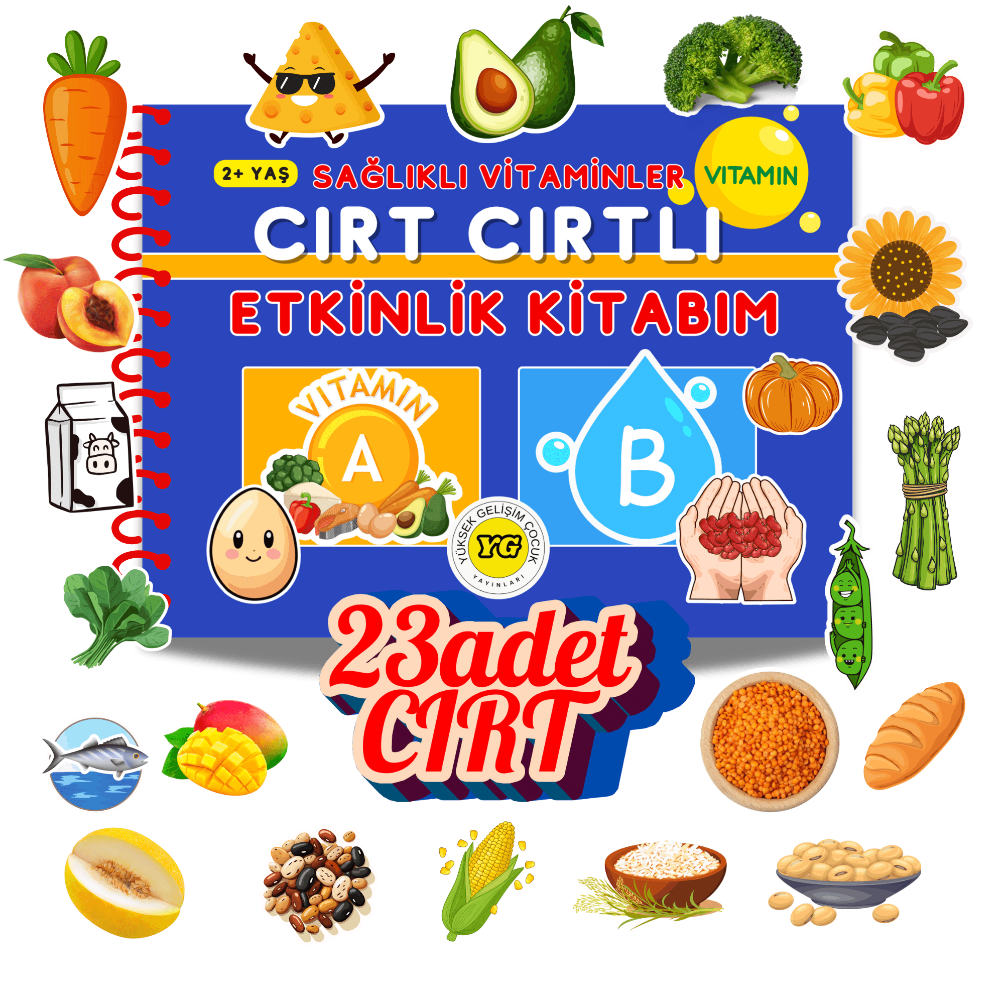Sağlıklı Vitaminler Cırt Cırtlı Etkinlik Kitabım