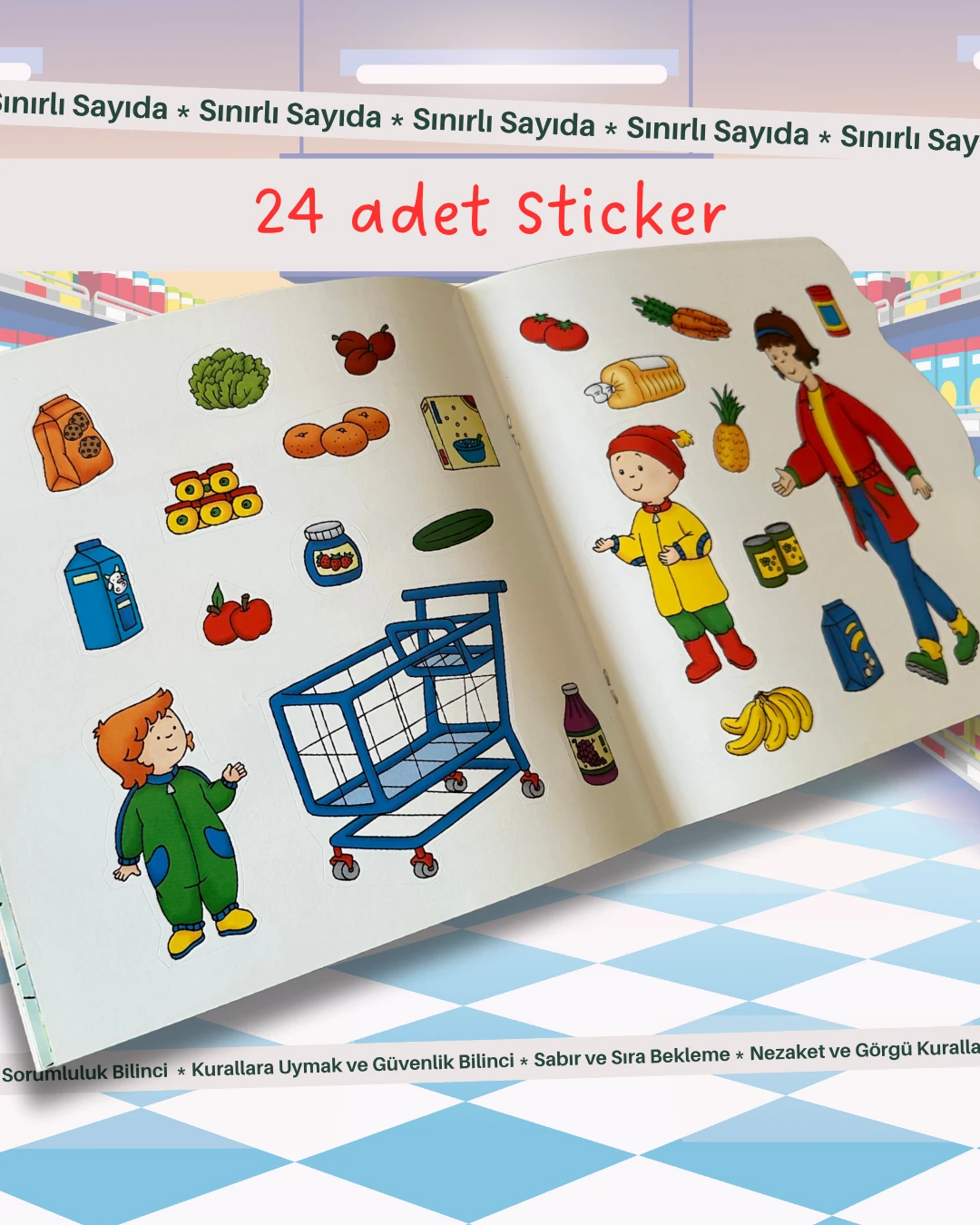 Caillou 3’lü Kitap Seti – Lunaparkta • Markette • Gizli Yer