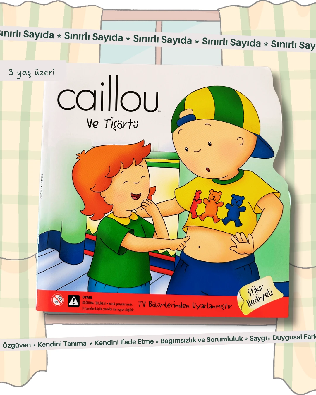 Caillou 3’lü Kitap Seti – Sahilde • Tişörtü • Piknikte