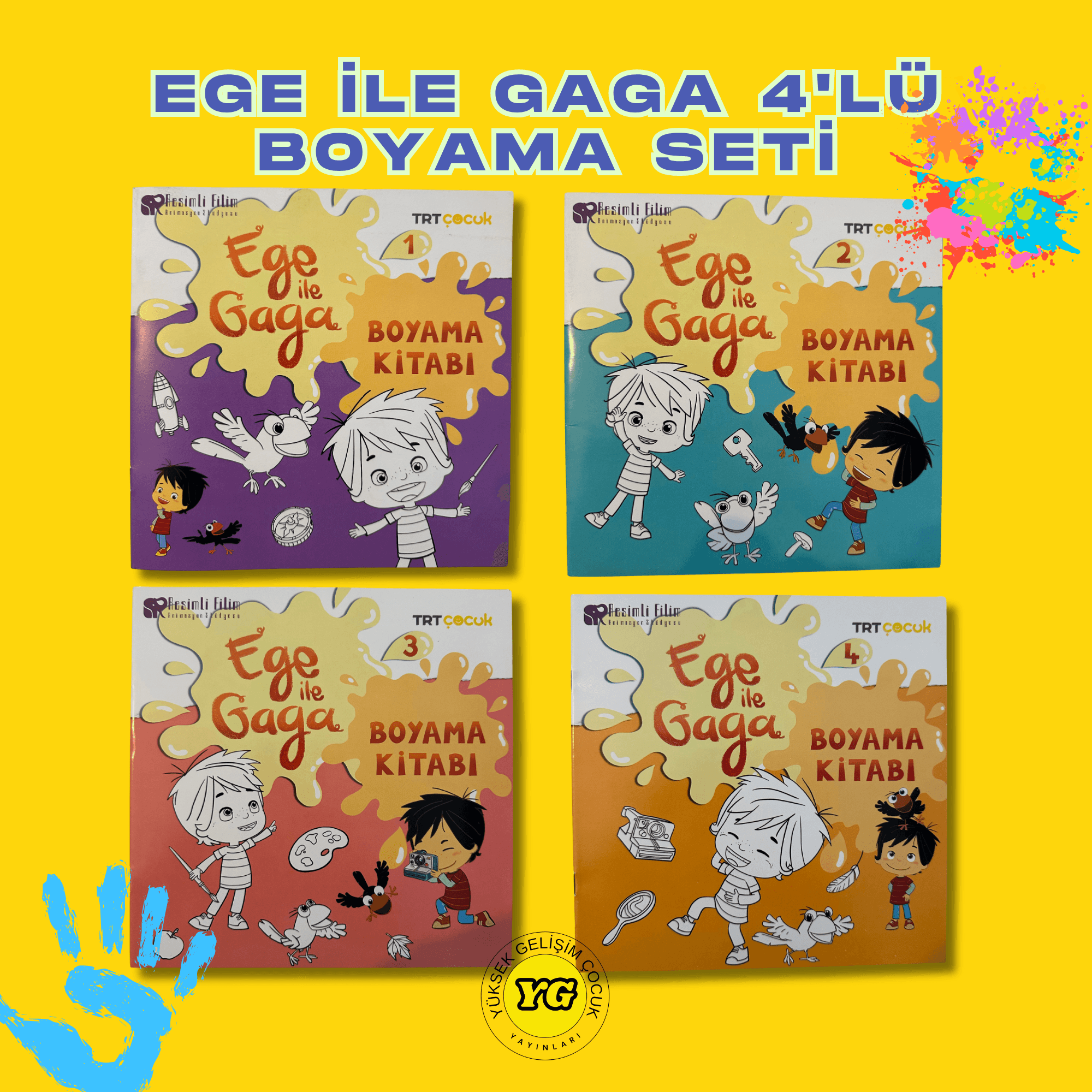 EGE İLE GAGA 4'LÜ BOYAMA SETİ