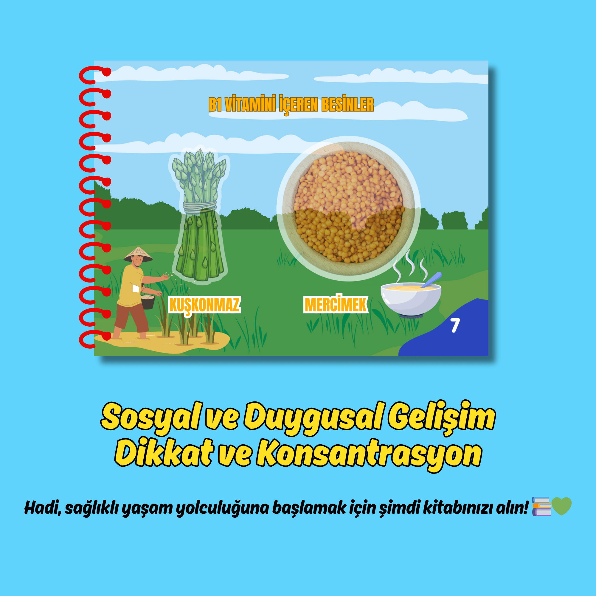 Sağlıklı Vitaminler Cırt Cırtlı Etkinlik Kitabım