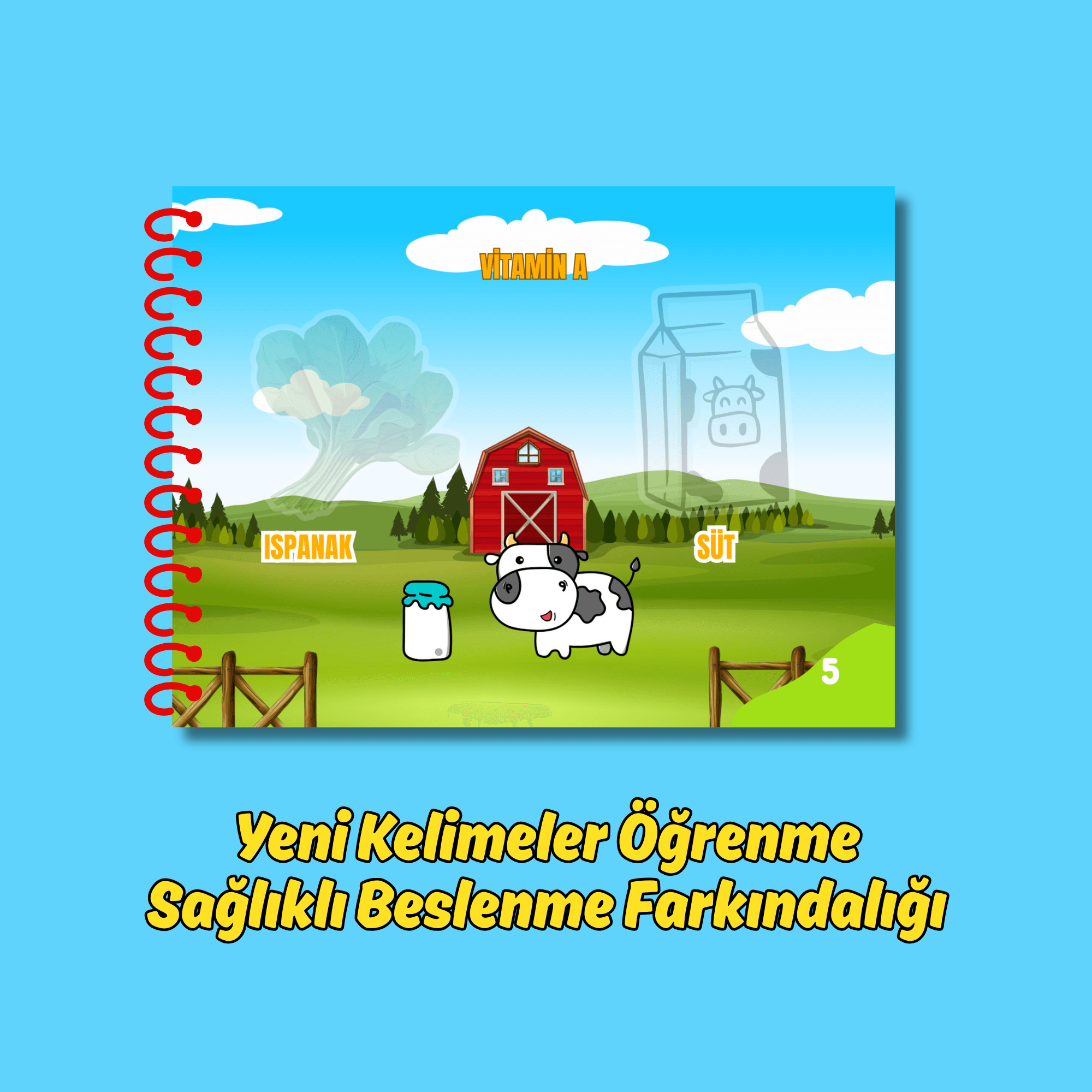 Sağlıklı Vitaminler Cırt Cırtlı Etkinlik Kitabım