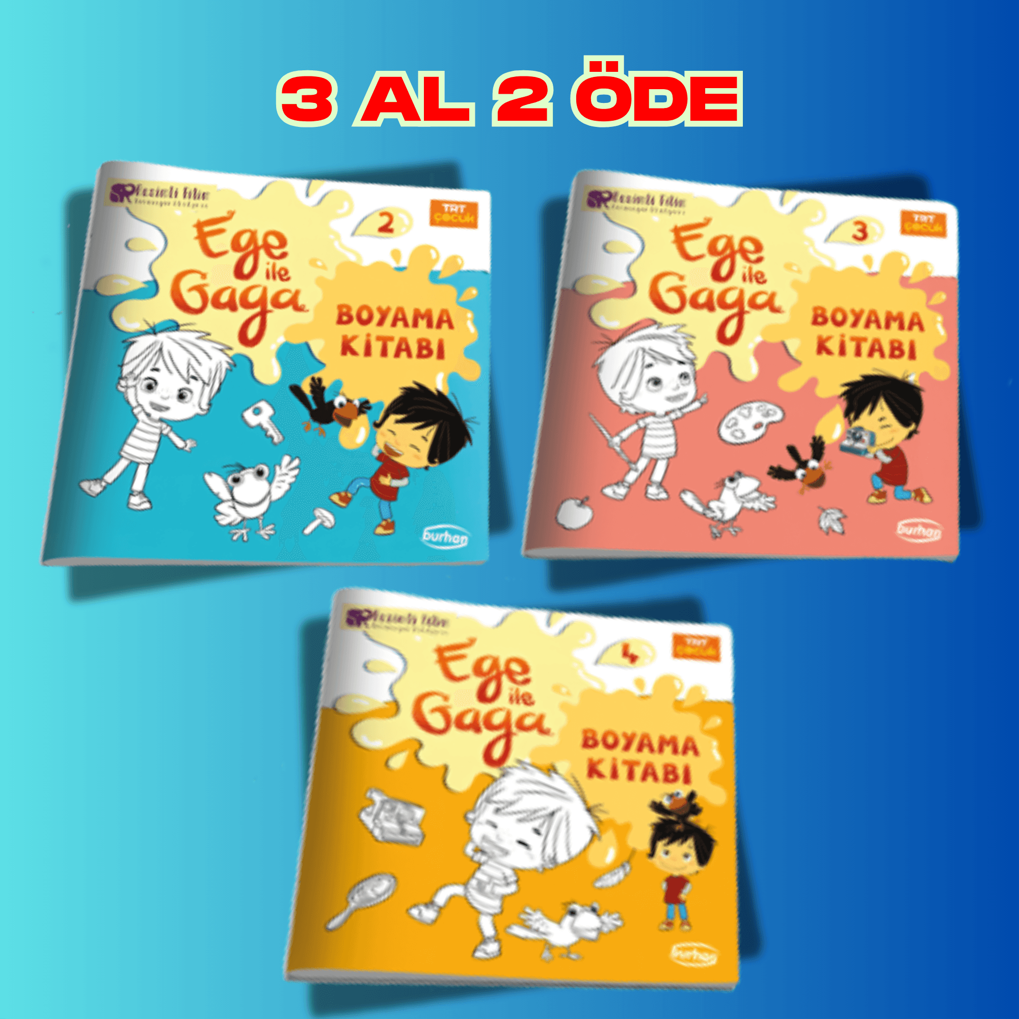EGE İLE GAGA – BOYAMA KİTAPLARI 2-3-4