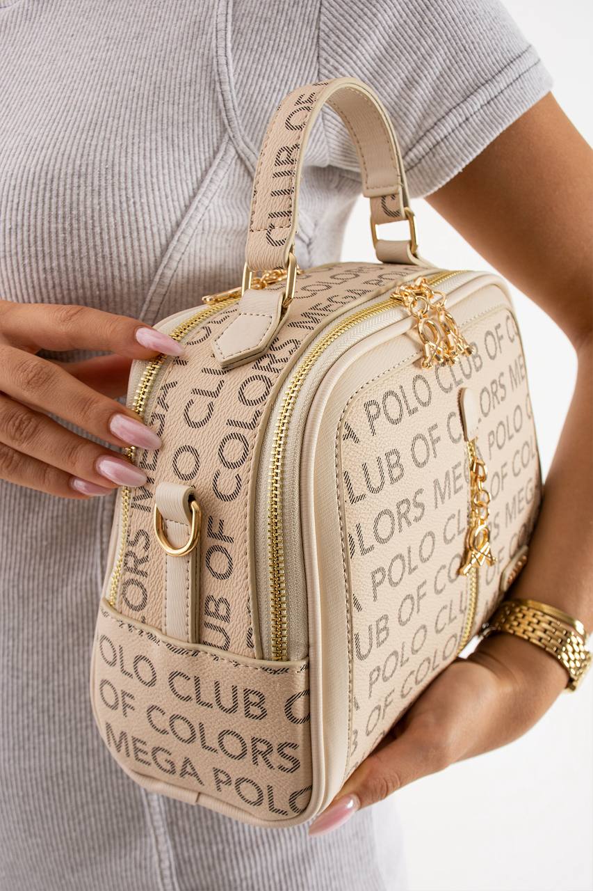 YÜKSEK KALİTE GERÇEK DERİ 3 GÖZLÜ KADIN OMUZ ÇANTASI 644 MEGA - Düz Krem