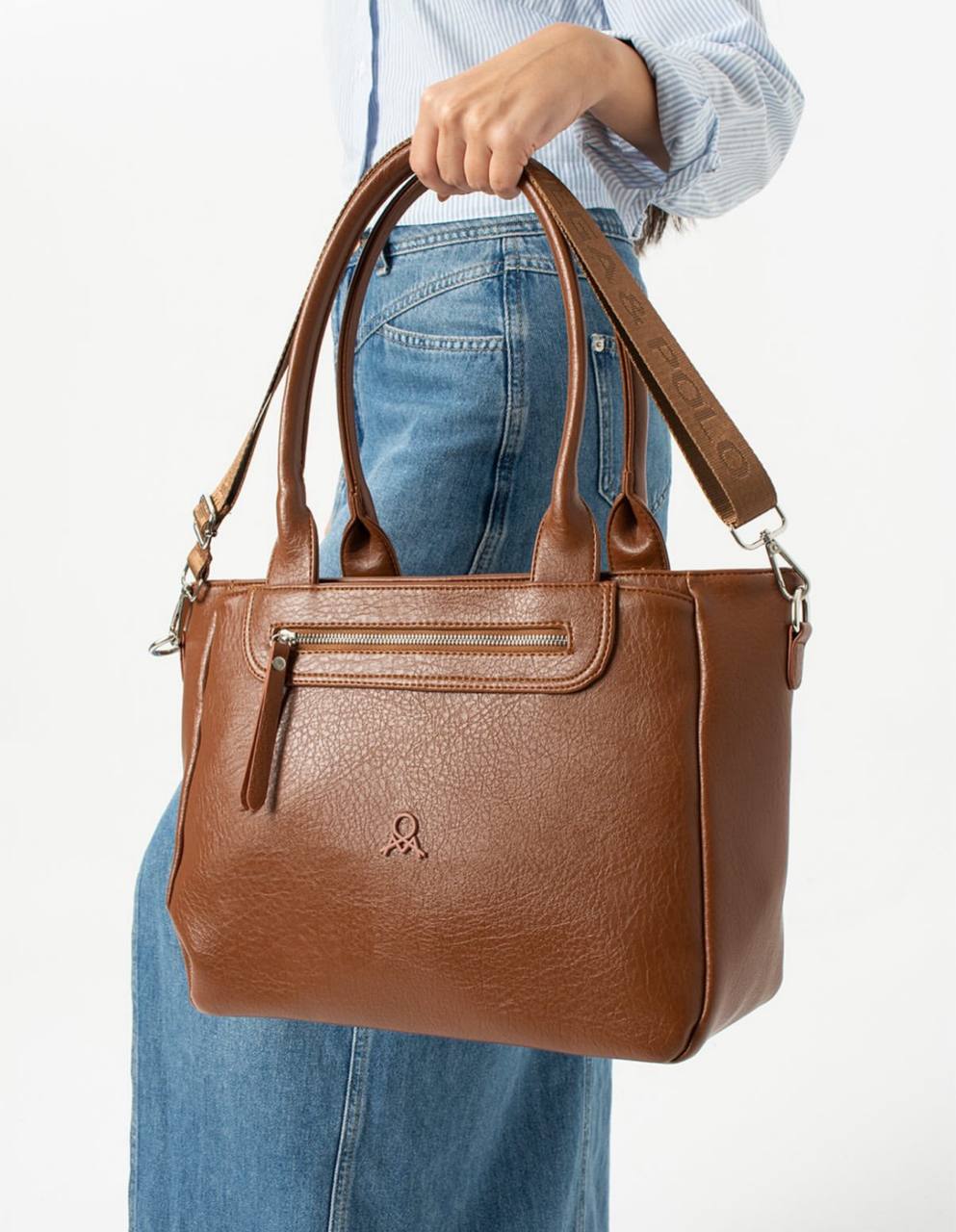 5 GÖZLÜ İTHAL HAKİKİ DERİ KADIN OMUZ ÇANTASI 650 MEGA - Taba