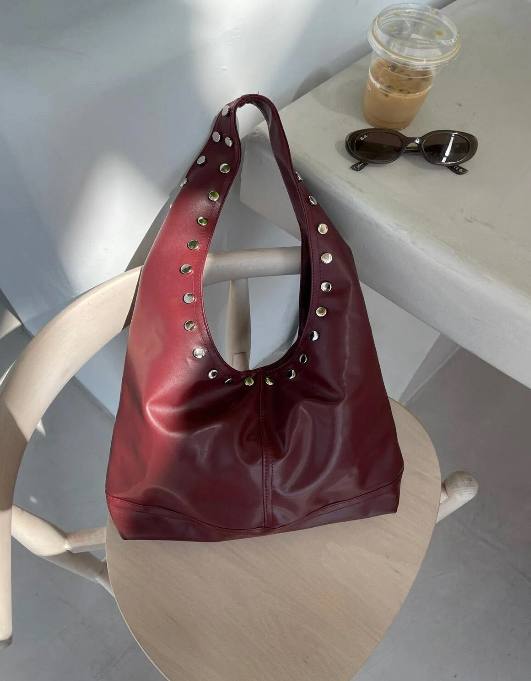 ZIMBA DETAYLI KADIN OMUZ ÇANTASI PERA - Bordo