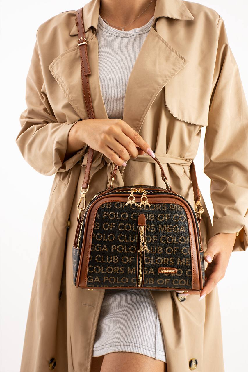 YÜKSEK KALİTE GERÇEK DERİ 3 GÖZLÜ KADIN OMUZ ÇANTASI 644 MEGA - Kahve - Taba