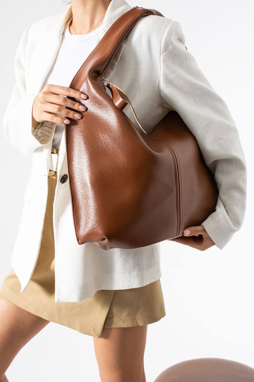 3 GÖZLÜ SALAŞ KADIN OMUZ ÇANTASI BAKÜ - Taba