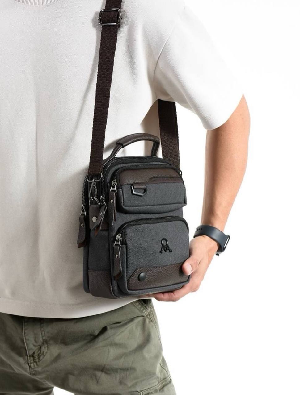 6 BÖLME KANVAS KUMAŞ ERKEK ÇAPRAZ ÇANTA 415 MEGA 