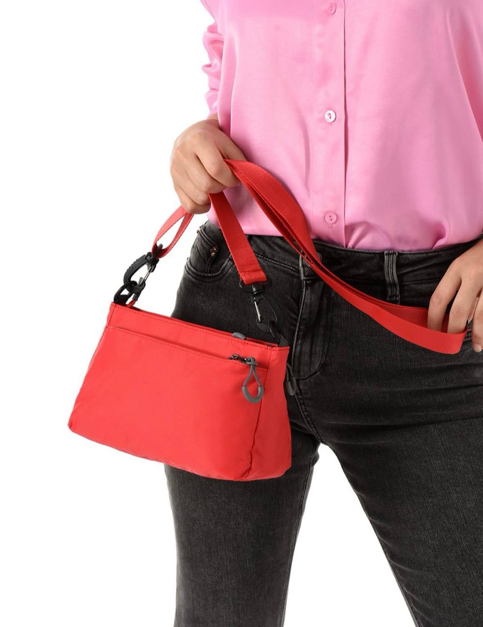 3 BÖLME SU GEÇİRMEZ KUMAŞ KADIN OMUZ ÇANTASI 6010