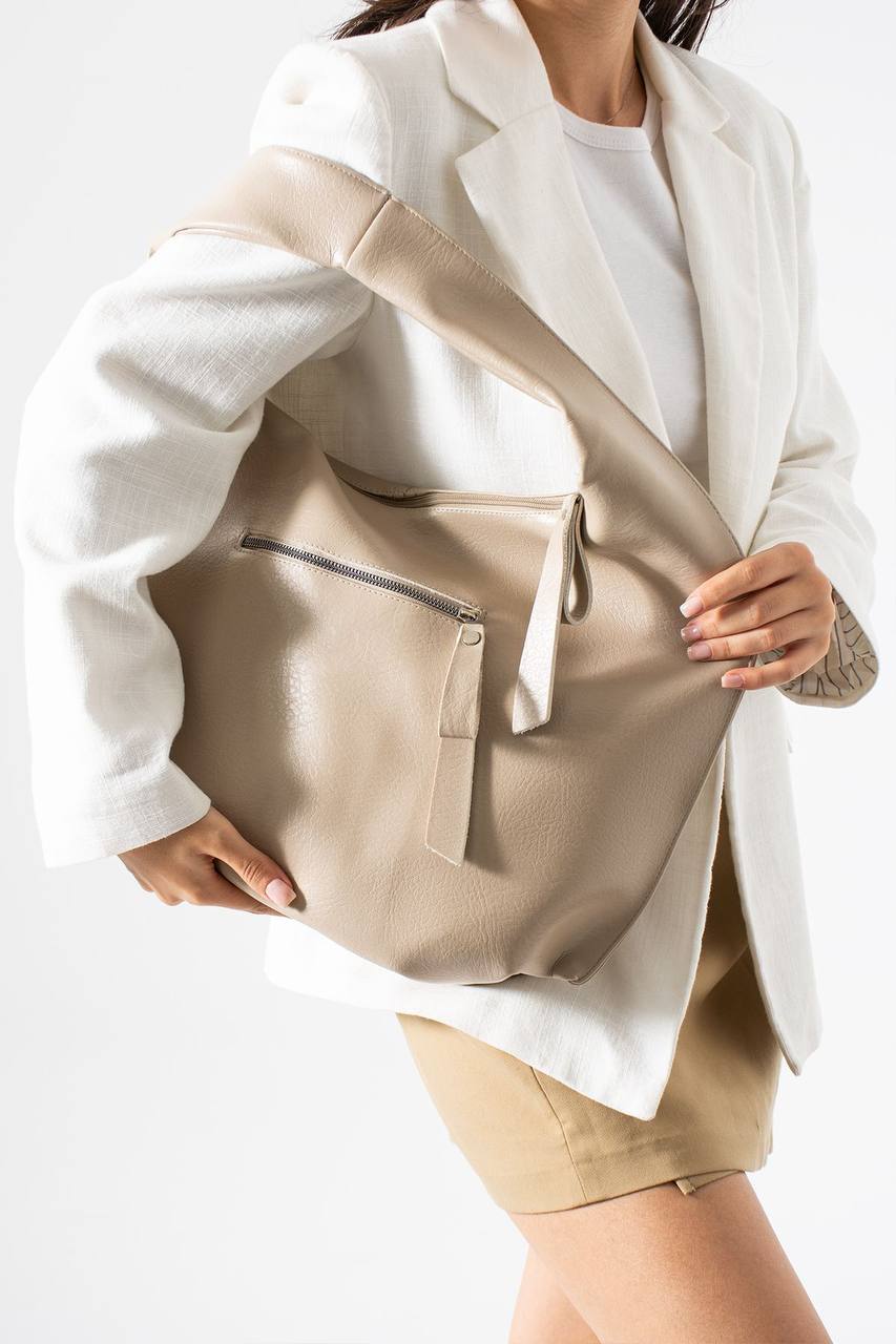 3 GÖZLÜ SALAŞ KADIN OMUZ ÇANTASI BAKÜ - Vizon