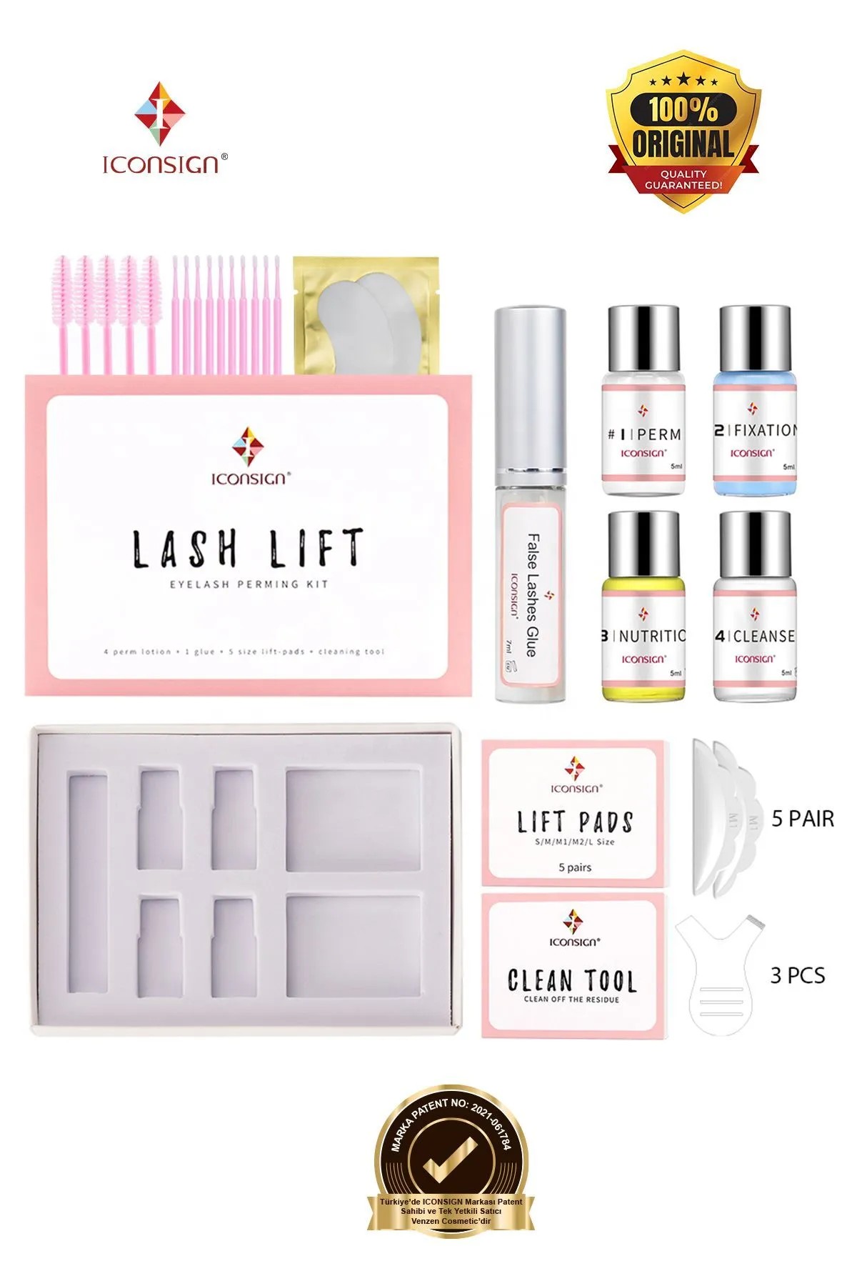 İconsign Lash Lift ® Kirpik Ve Kaş Lifting Seti, Kirpik Perması, Lash Lift Full Set