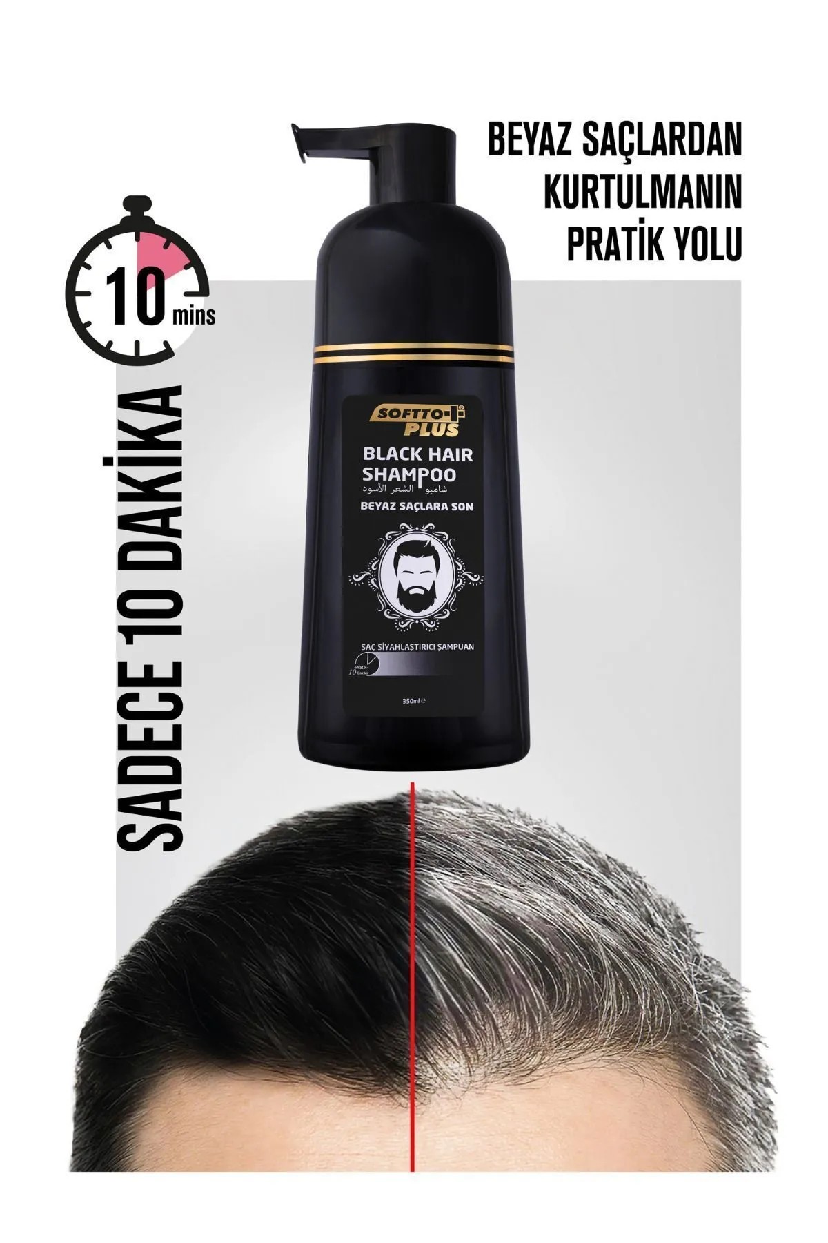 Softto Plus Siyahlaştırıcı Şampuan 350 Ml