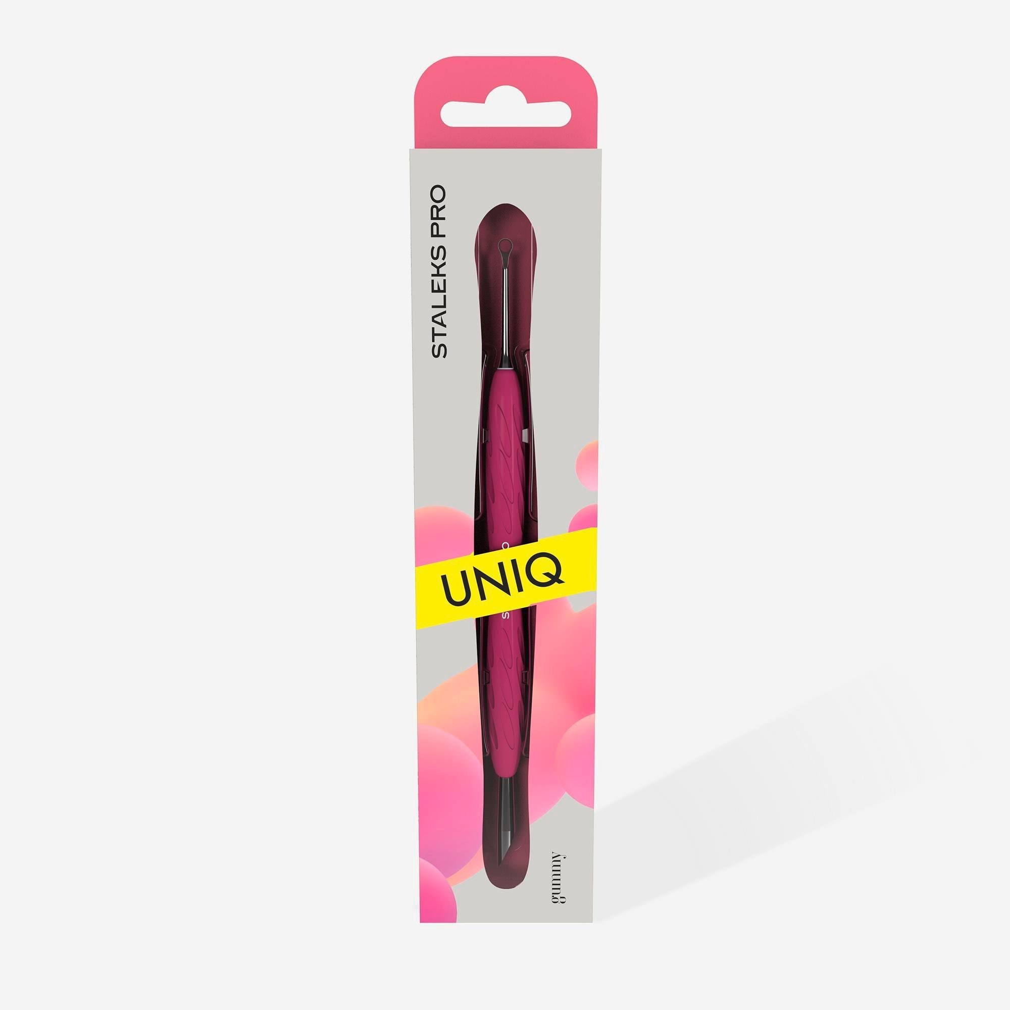 STALEKS ''Gummy'' UNIQ 11 TYPE 2 Silikon Saplı Tırnak Eti İtici (Yamuk İtici + Halka)