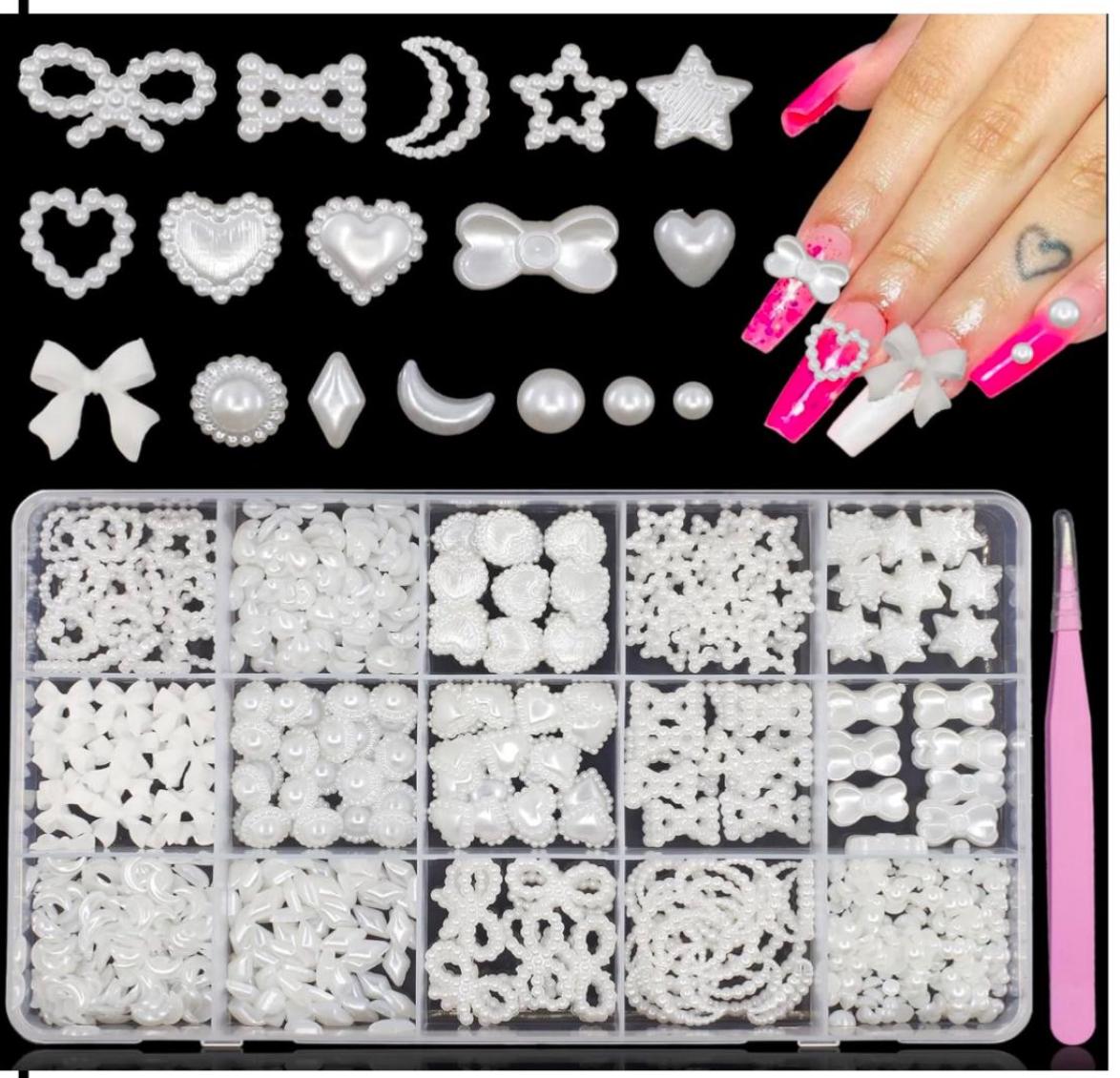 15 Farklı Çeşit 3D Tırnak Süsleri Tırnak Charm Nail Charms Nail Art Objeleri Tırnak Süs