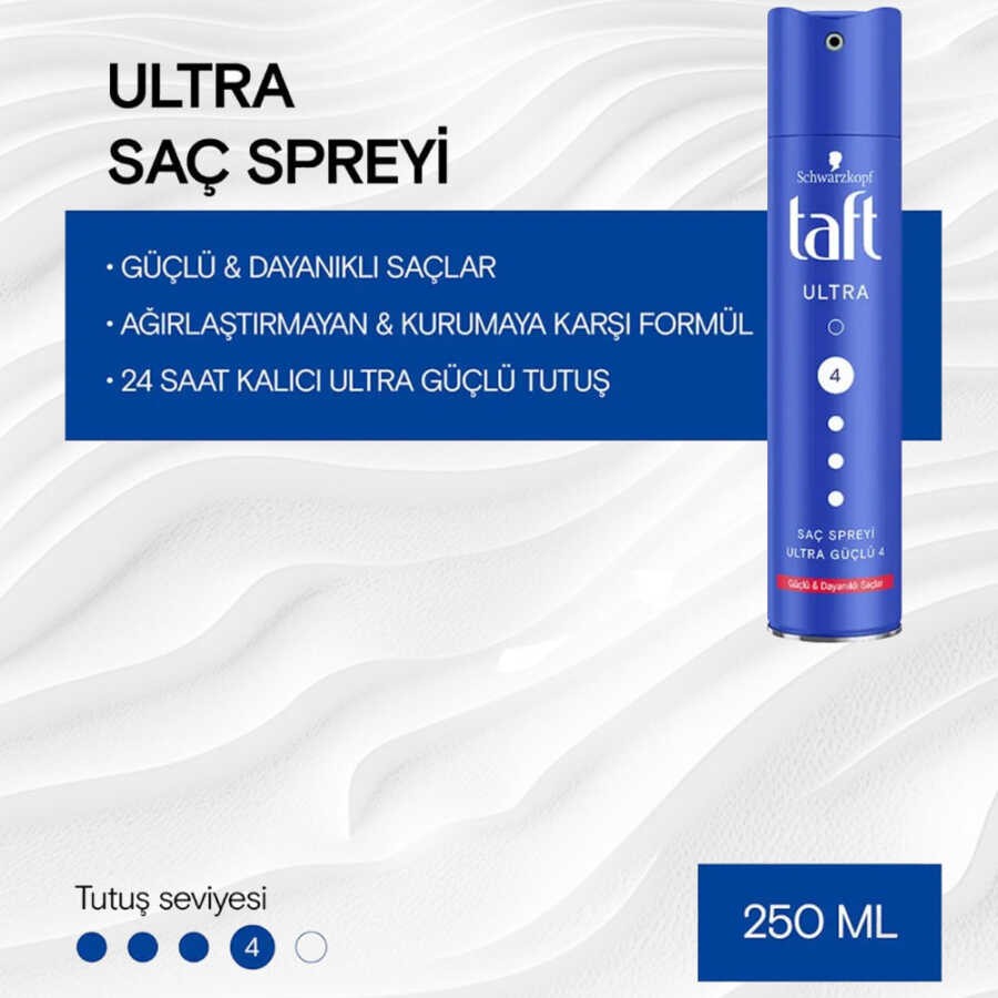 Taft Saç Spreyi Ultra 4 250 Ml