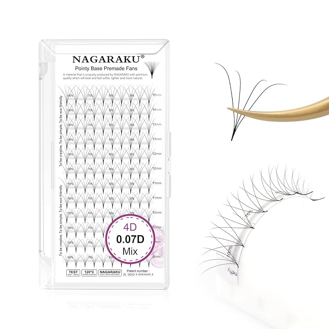 NAGARAKU 4D VOLÜME MIX İPEK KİRPİK 0.07 KALINLIK D KIVRIM 8-15 MM