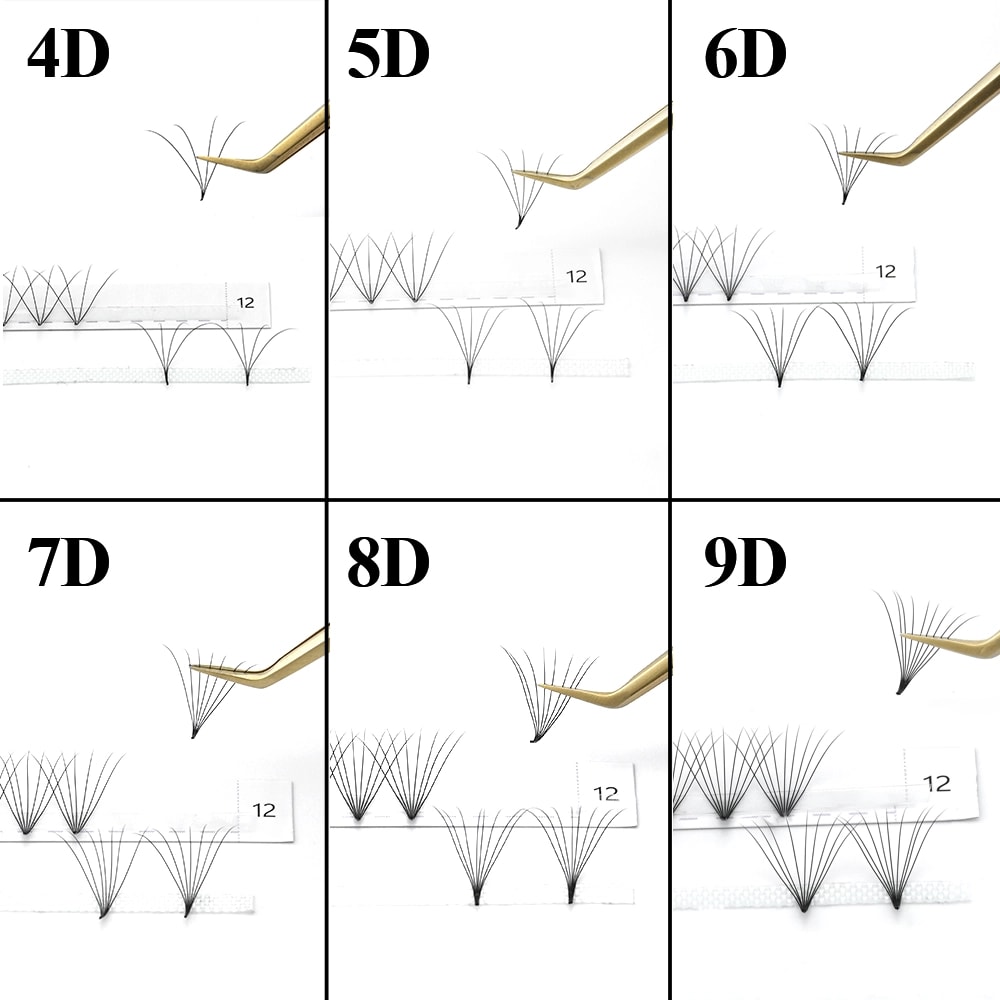 NAGARAKU 4D VOLÜME MIX İPEK KİRPİK 0.07 KALINLIK D KIVRIM 8-15 MM