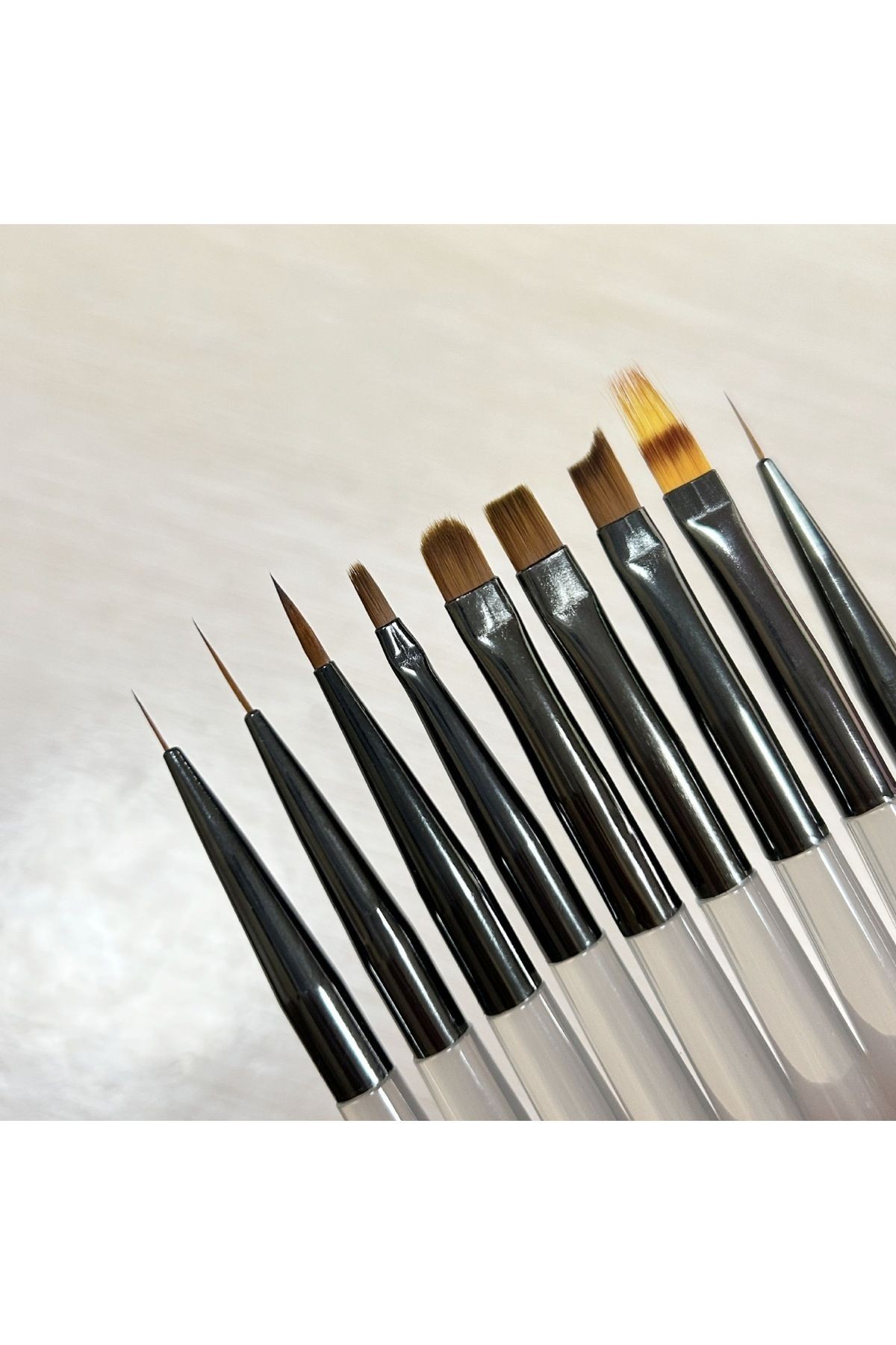 Pulsar Protez Tırnak İçin Jel Ve Nail Art Fırça Seti 9’lu