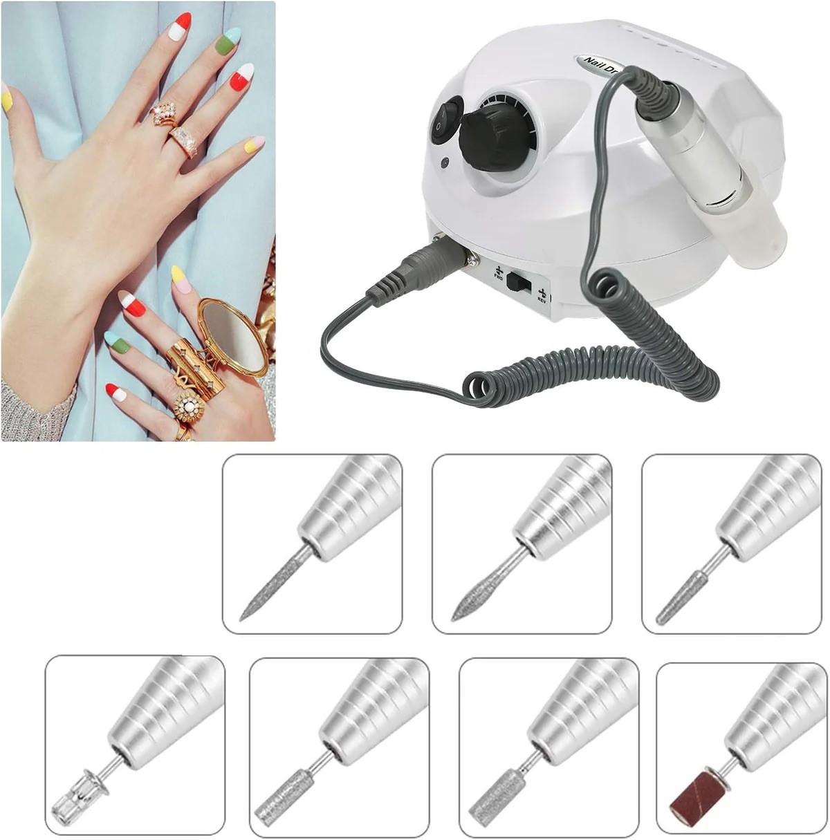 Profesyonel Nail Drill Törpü Makinesi – 35.000 RPM