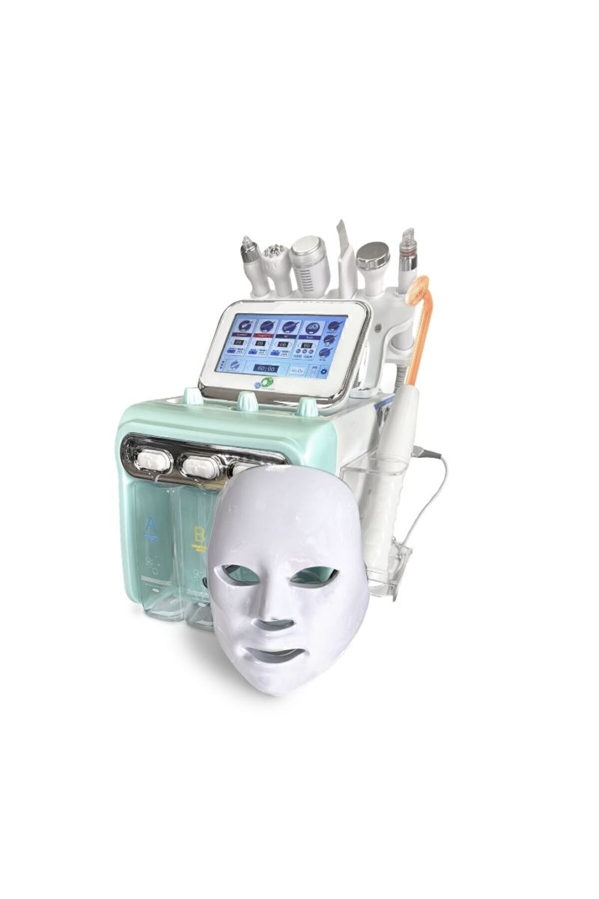 Hydrafacial 8 in 1 Led maskeli + Yüksek Frekans ( High Frekans ) Cilt Bakım Cihazı Büyük Motor