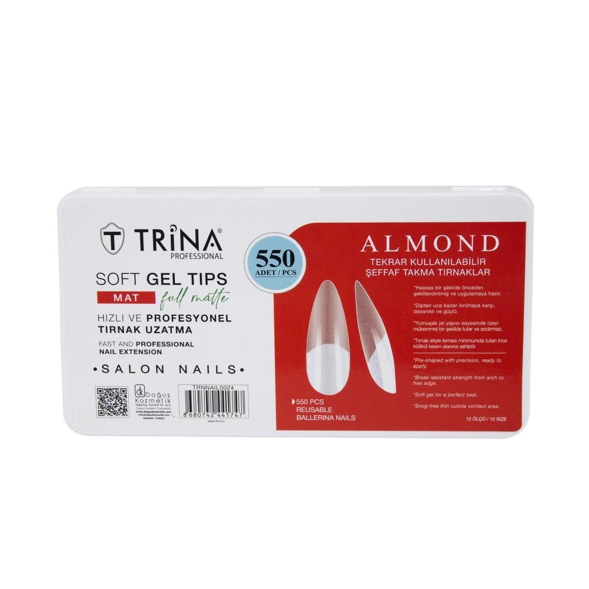 Trina 550li Soft Jel Tırnak Almond (Full Mat) - 24