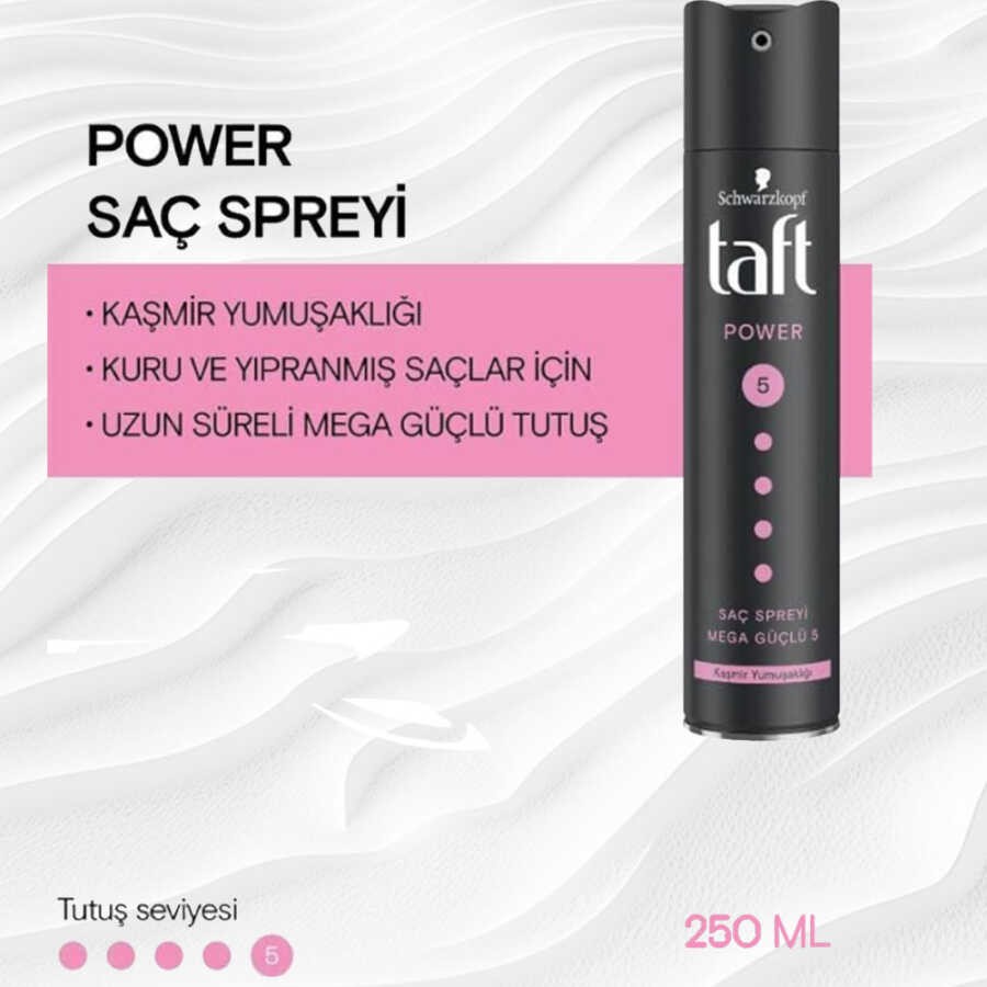 Taft Saç Spreyi 5 Power Kaşmir 250 Ml