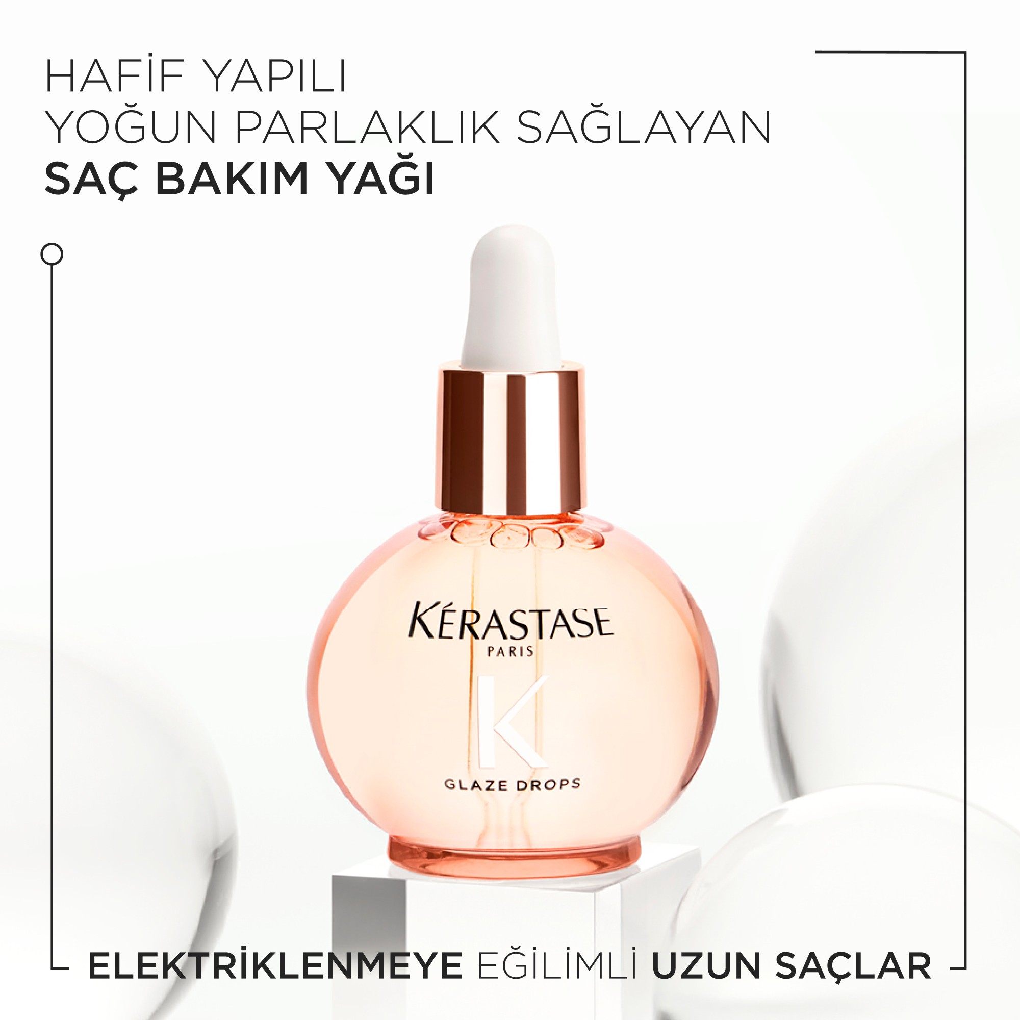 Kerastase Gloss Absolu Glaze Drops Elektriklenmeye Eğilimli Saçlar İçin Saç Bakım Yağı 45 ml