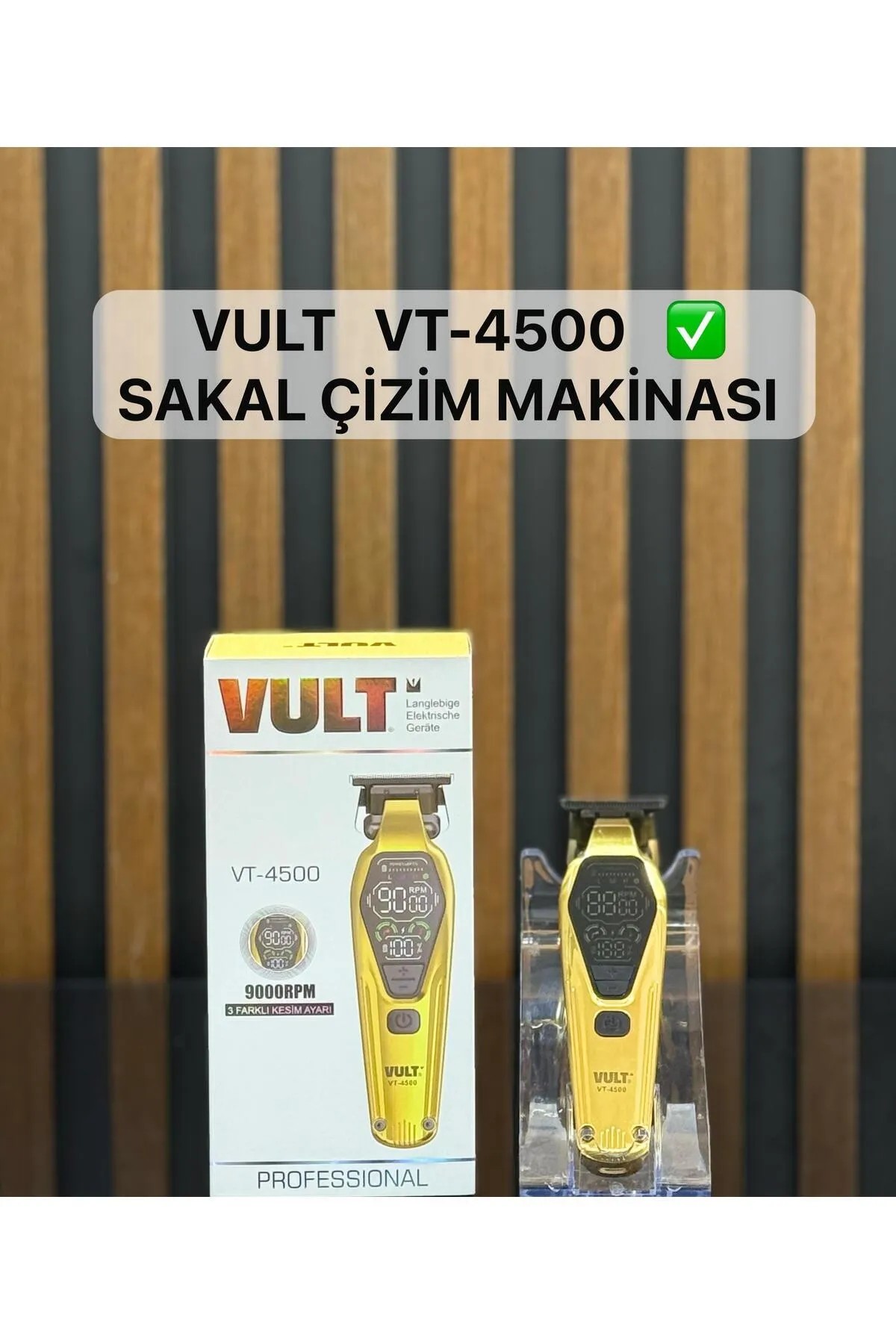 Vt-4500 Profesyonel Sakal Traş Makinesi Ense Ve Çizim Makinesi Diğital Göstergeli Ve Kademeli