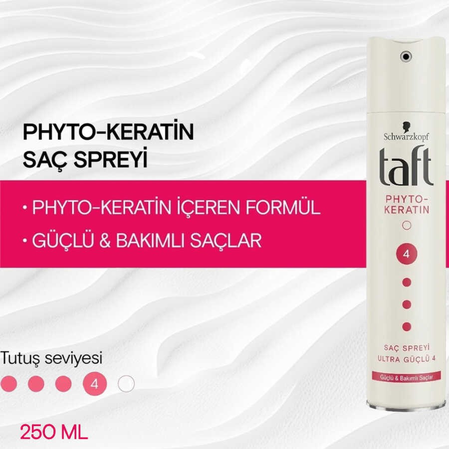 Taft Saç Spreyi 4 Phyto-keratin 250 Ml