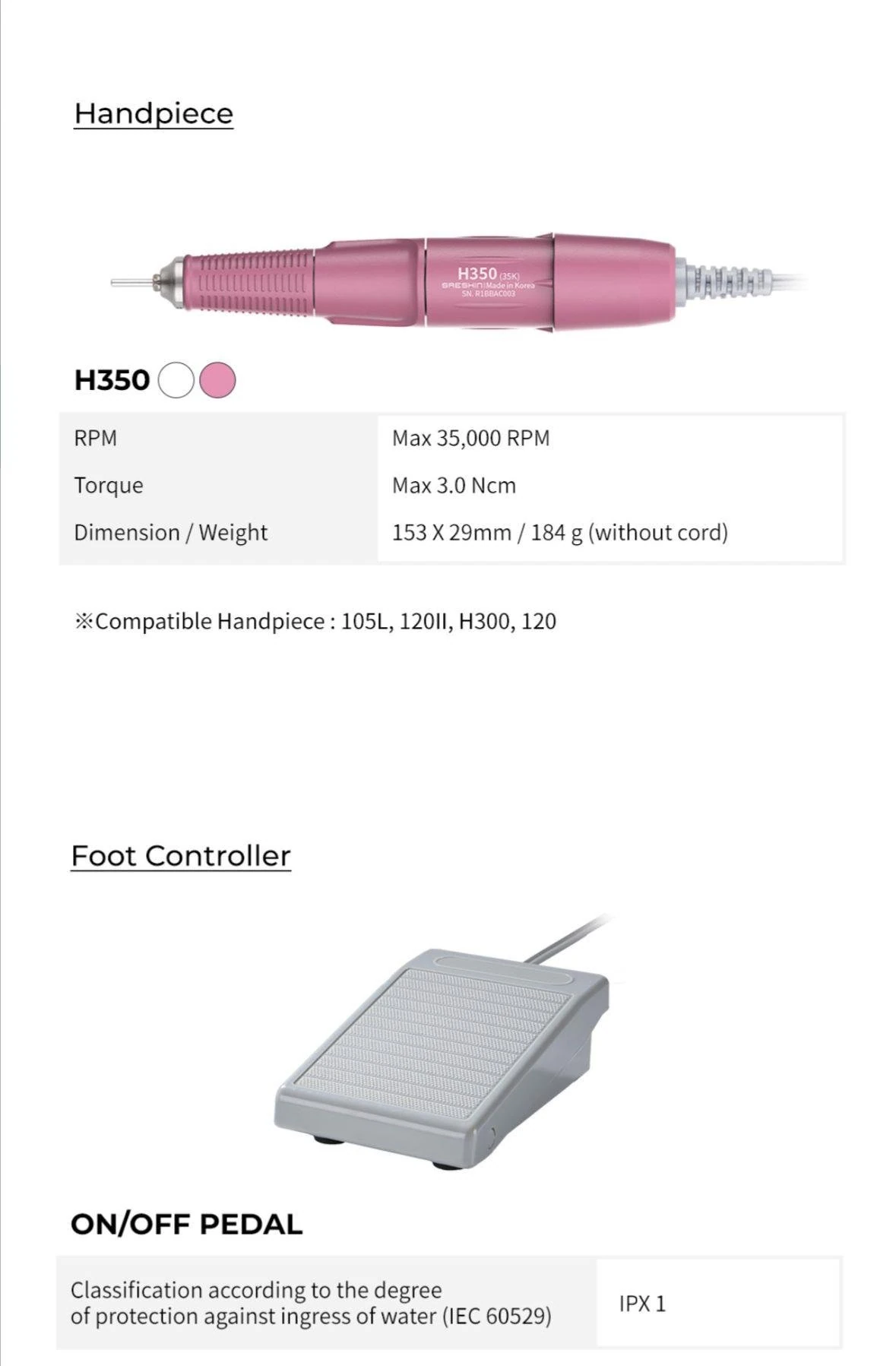 Strong Brillian B350D Tırnak Freze Cihazı 