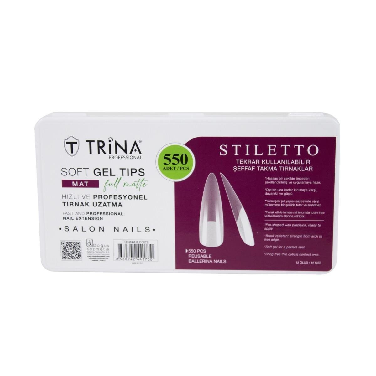 Trina 550li Soft Jel Tırnak Stiletto (Full Mat) - 23