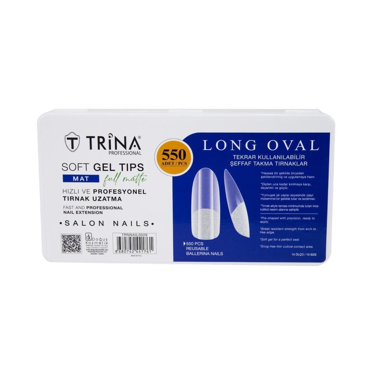Trina 550li Soft Jel Tırnak Long Oval (Full Mat) - 26