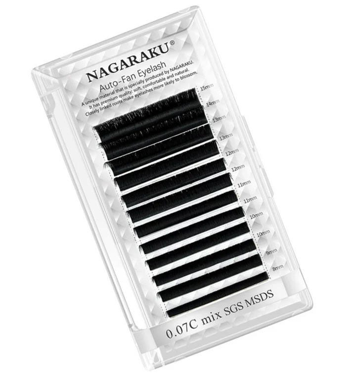 NAGARAKU İPEK KİRPİK ÇEK BIRAK AUTO-FAN 0.07 C KIVRIM MİX