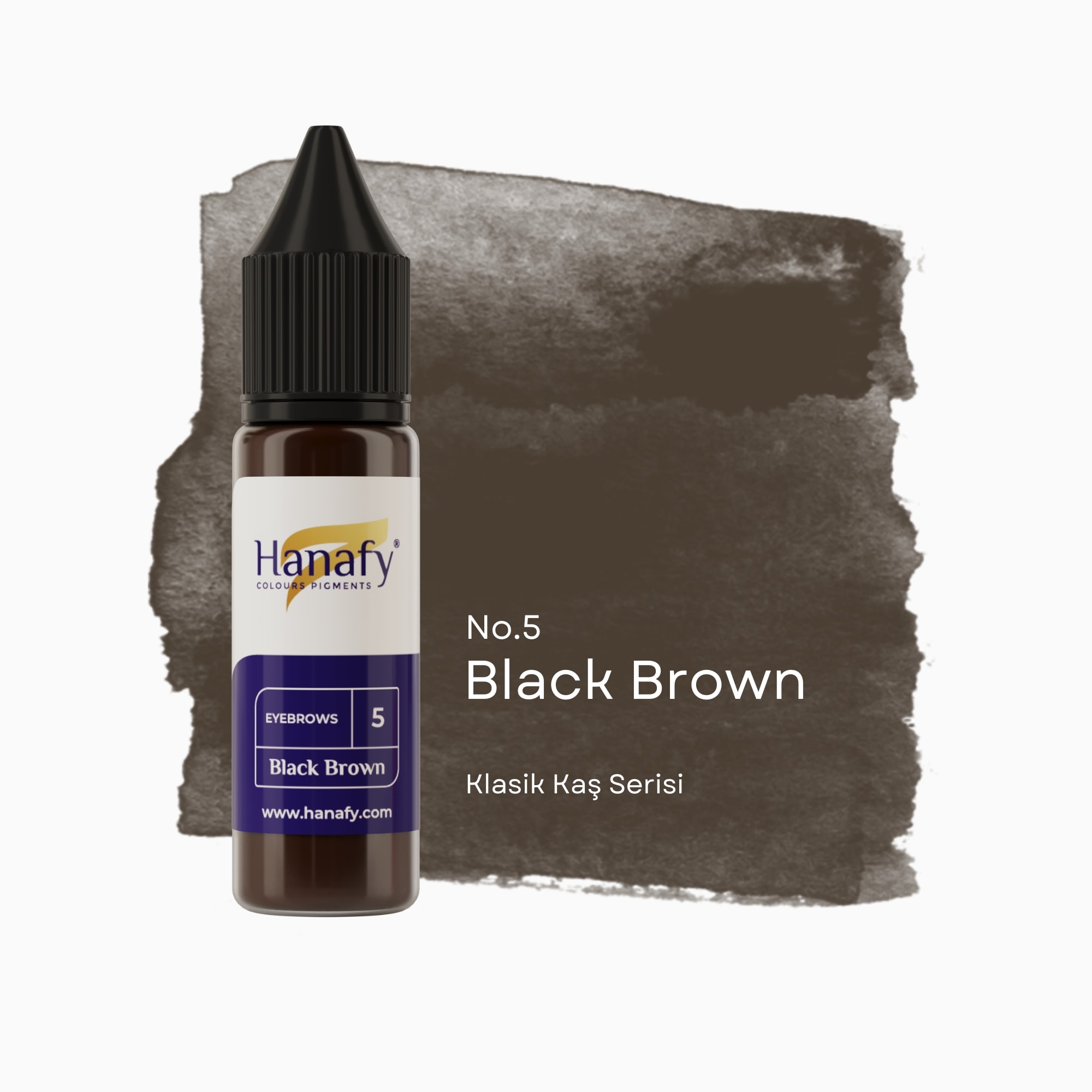 Hanafy Klasik Kaş No:5 Black Brown (15ml)