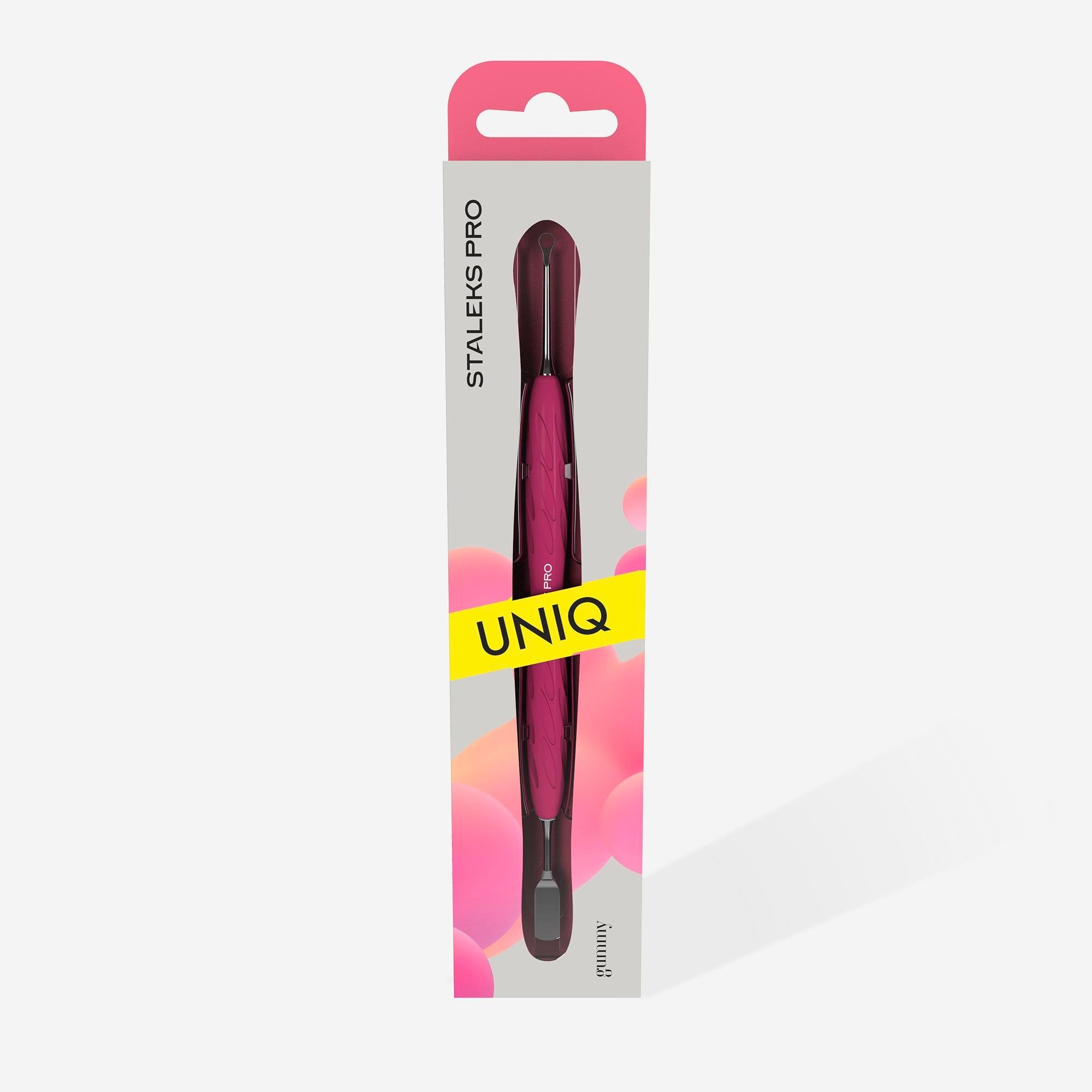 Staleks ''Gummy'' UNIQ 11 TYPE 1 Silikon Saplı Tırnak Eti İtici (Dar Düz İtici + Halka)
