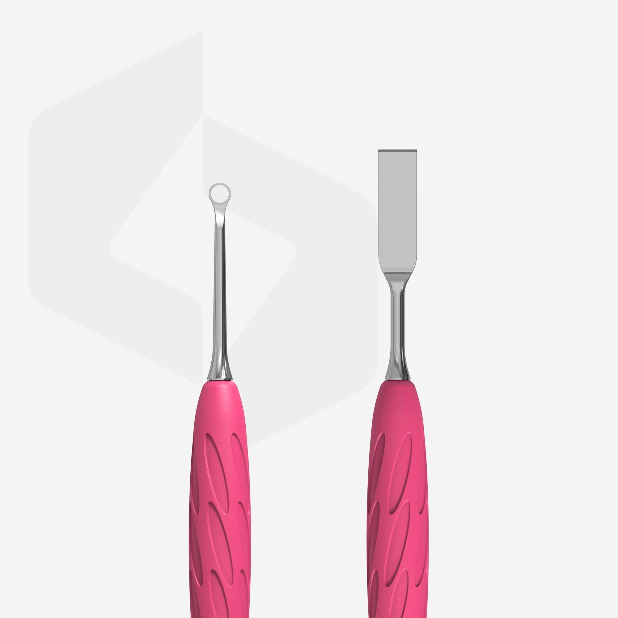 Staleks ''Gummy'' UNIQ 11 TYPE 1 Silikon Saplı Tırnak Eti İtici (Dar Düz İtici + Halka)