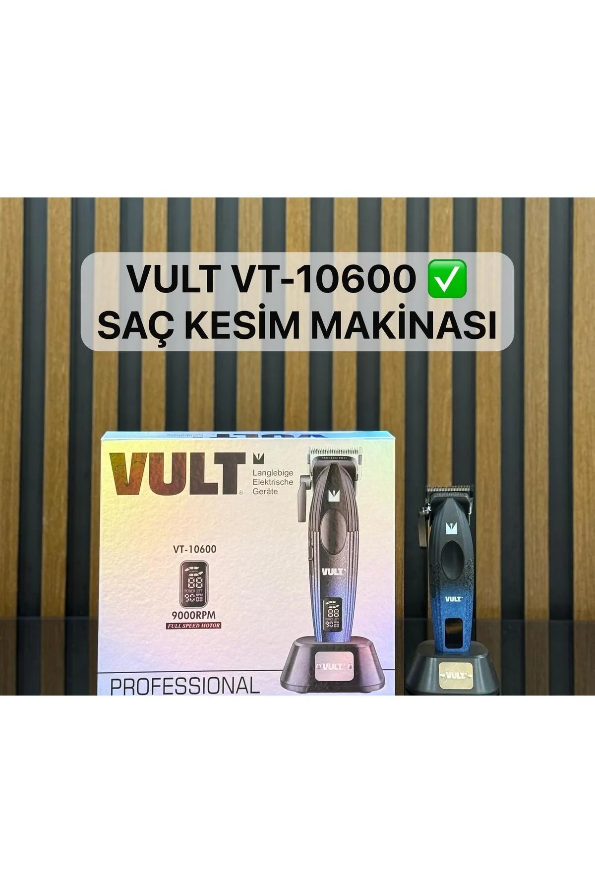 vt-10600 profesyonel saç sakal traş makinesi diğital göstergeli ve kademeli