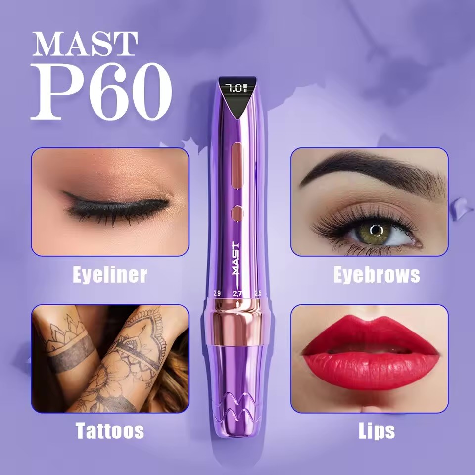 Mast P60 Kablosuz Ayarlanabilir Stroke Kalıcı Makyaj Cihazı Mor