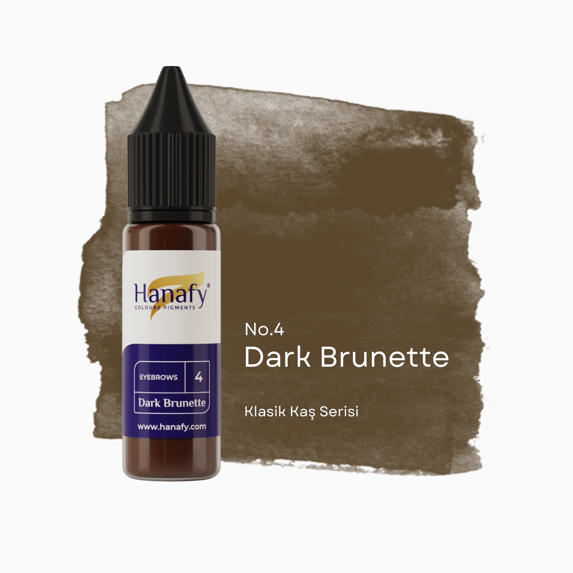 Hanafy Klasik Kaş No:4 Dark Brunette (15ml)