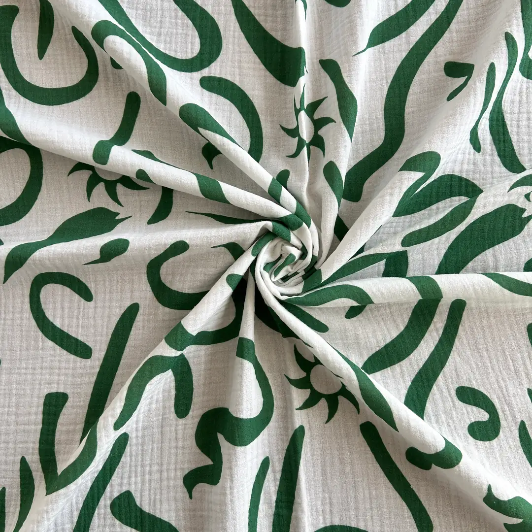 Toptan Müslin Kumaş / Soyut Desenli / DRY - 164