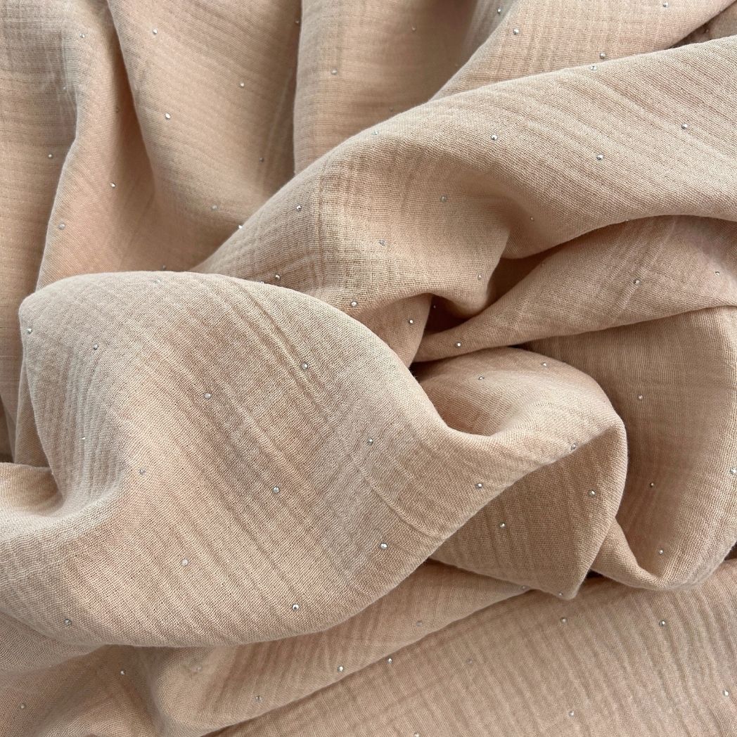 Toptan Müslin Kumaş | Taş Baskılı Müslin Kumaş / DRY 4001 - Silver