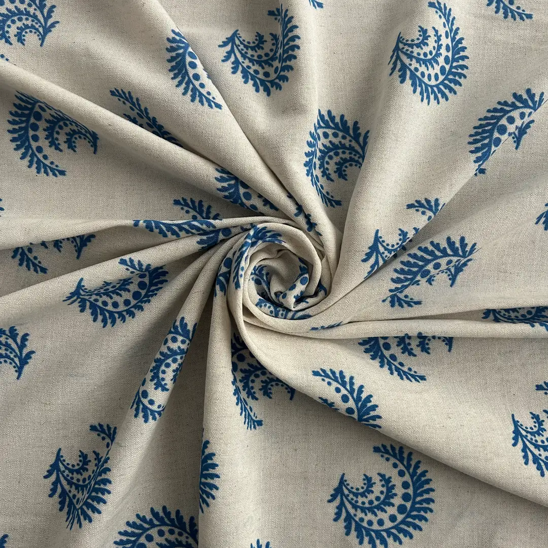 Toptan Viskon Keten Kumaş / Soyut Desenli / DRY - 217