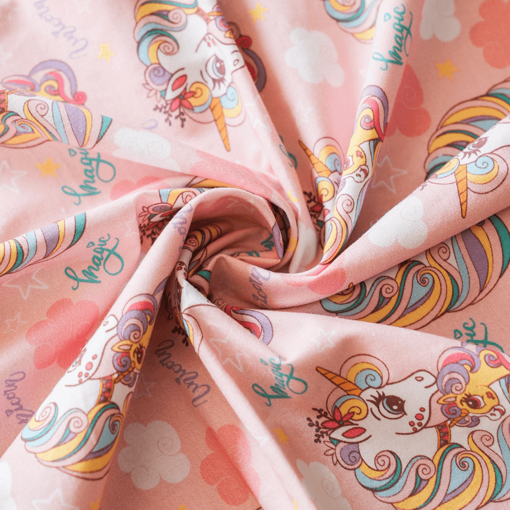 Cotton Poplin Fabric with Unicorn Pattern / DRY - 09 
